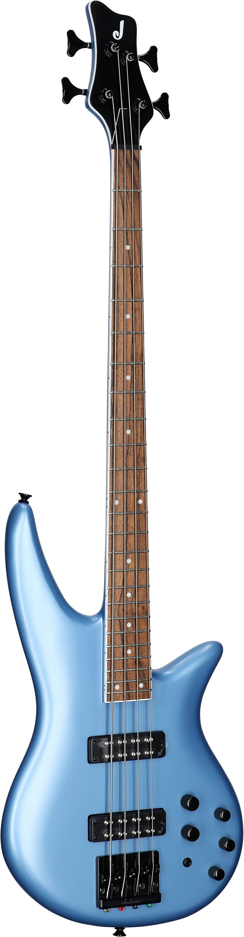 Jackson X Series Spectra SBX IV Electric Bass, Matte Blue Frost, Body Left Front