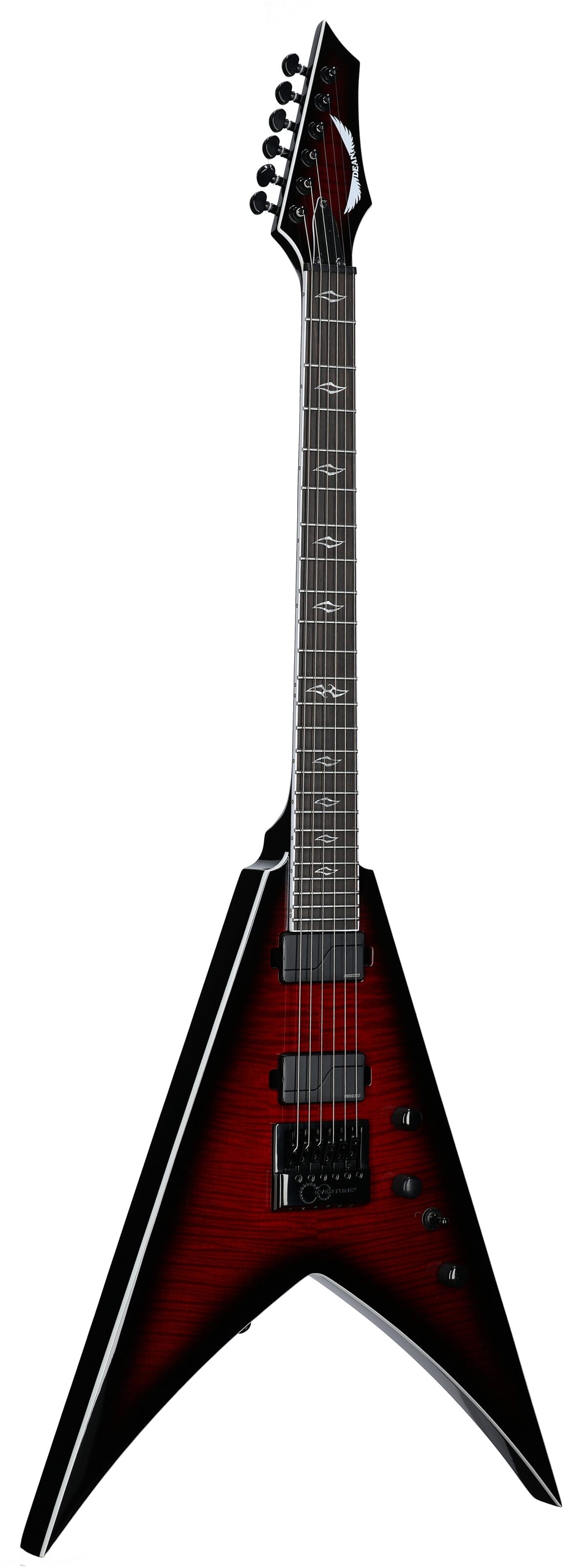 Dean Vengeance Select Evertune Fluence Electric Guitar, Black Charcoal Burst, Body Left Front