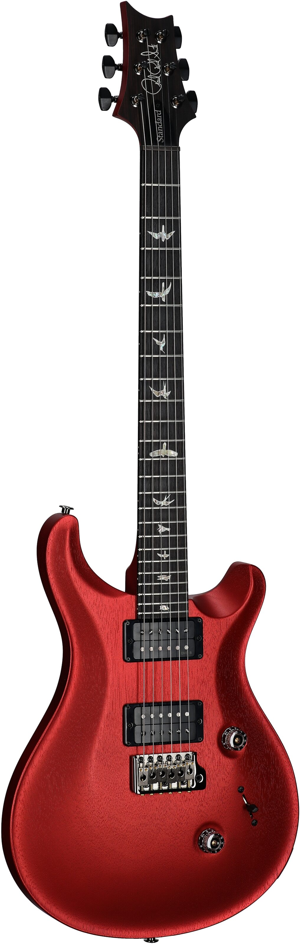 PRS Paul Reed Smith Satin Standard 24 Electric Guitar (with Case), Red Apple Metallic, Body Left Front