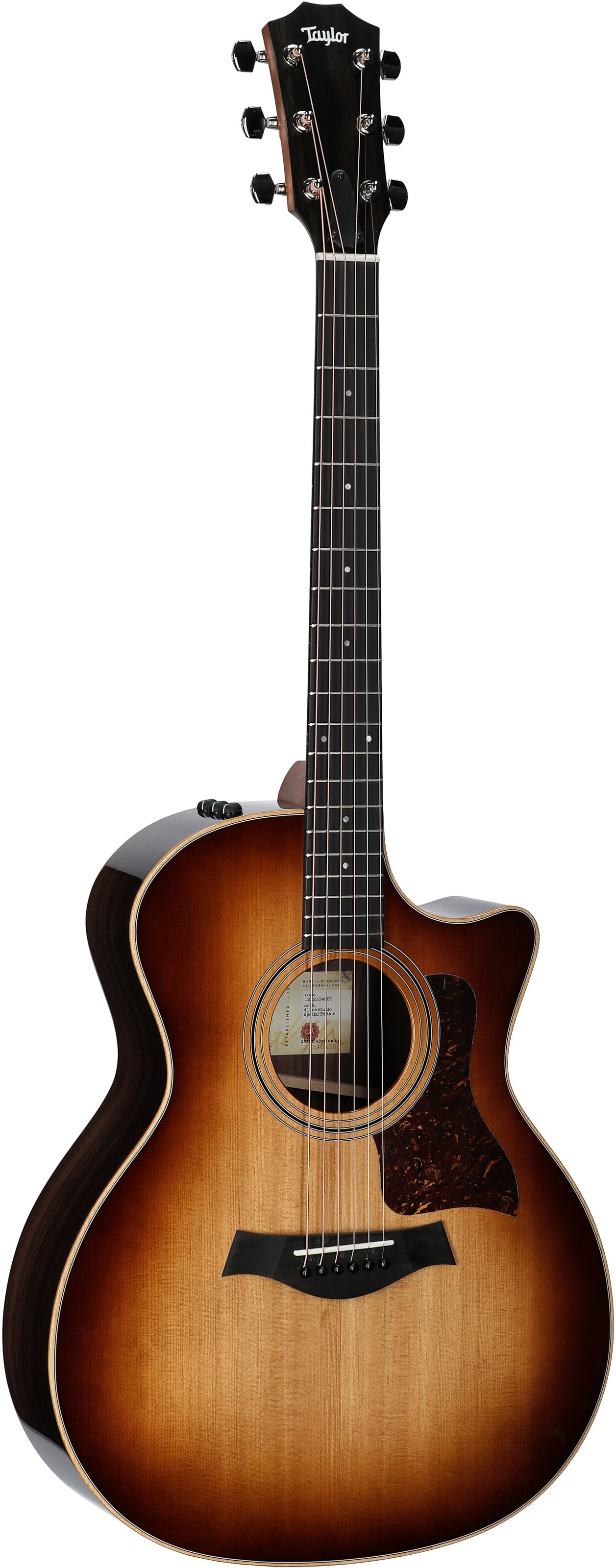 Taylor 414ce Studio Grand Auditorium Acoustic-Electric Guitar (with Case), Shaded Edgeburst, Body Left Front