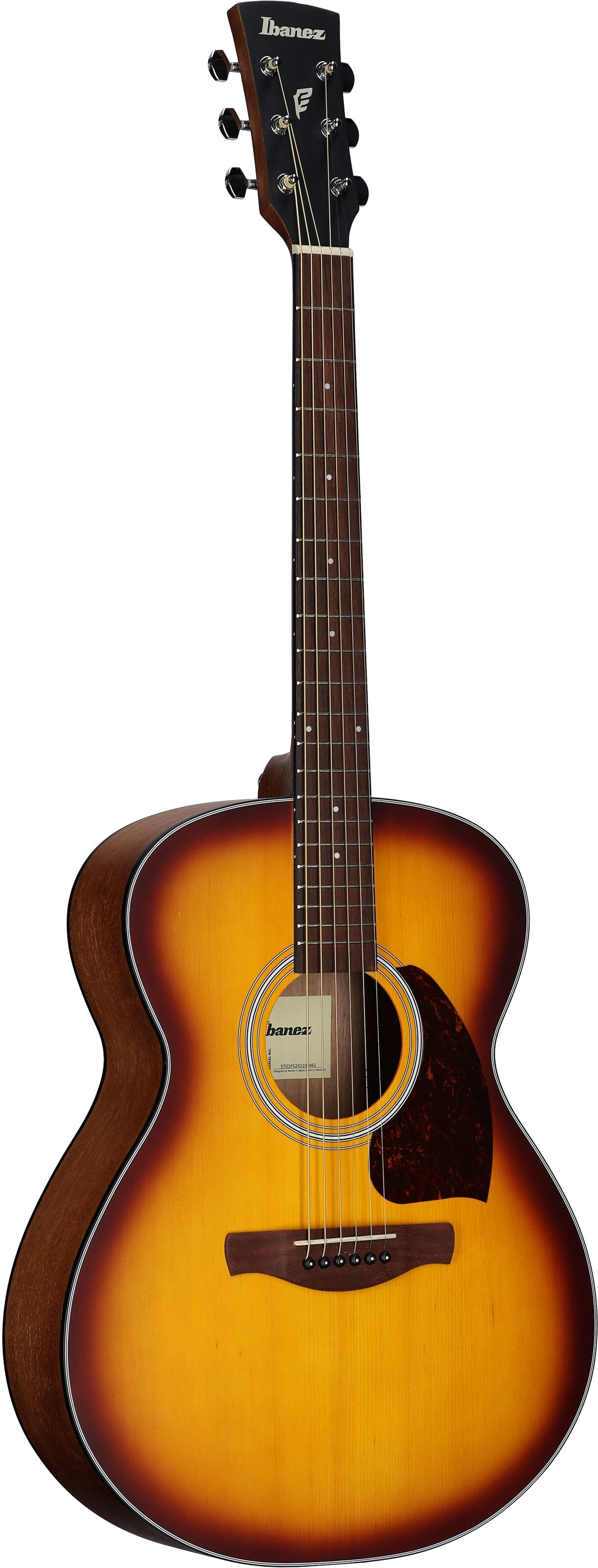 Ibanez PC50 Acoustic Guitar, Open Pore Brown Sunburst, Body Left Front