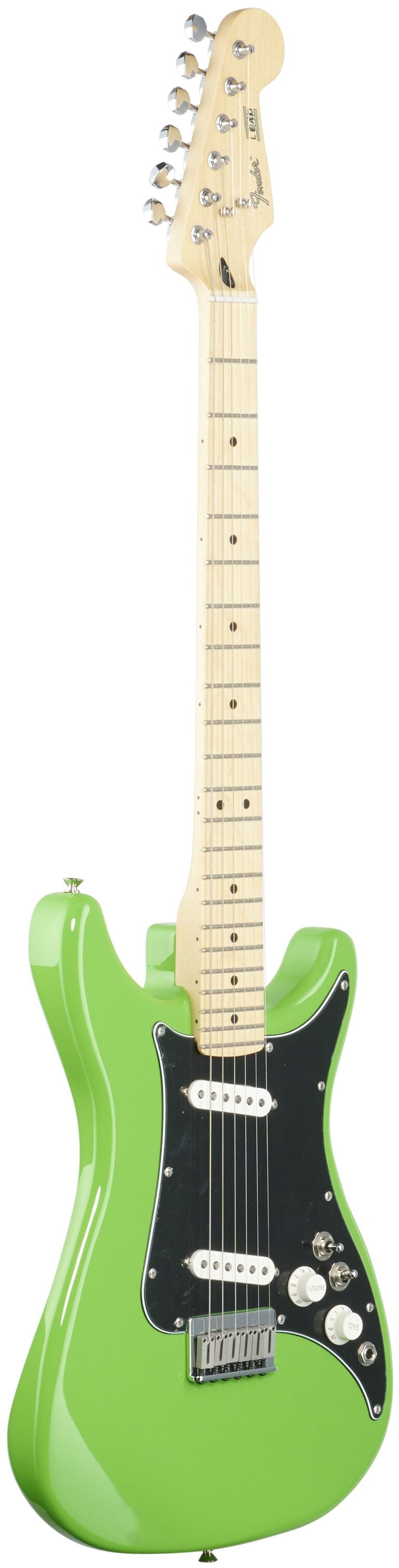 Fender Player Lead II Electric Guitar, with Maple Fingerboard, Neon Green, Body Left Front