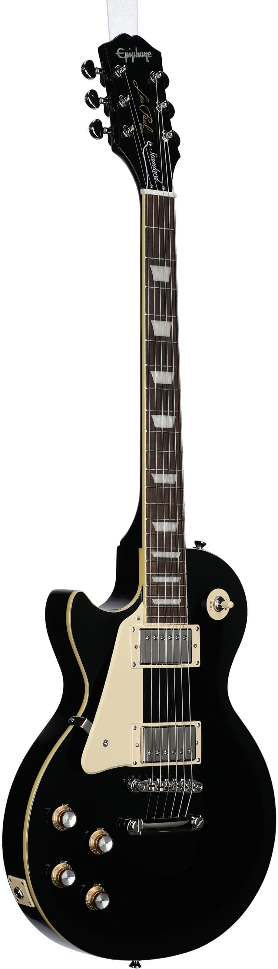 Epiphone Les Paul Standard 60s Electric Guitar, Left-Handed, Ebony, Open Box (Very Good), Body Left Front