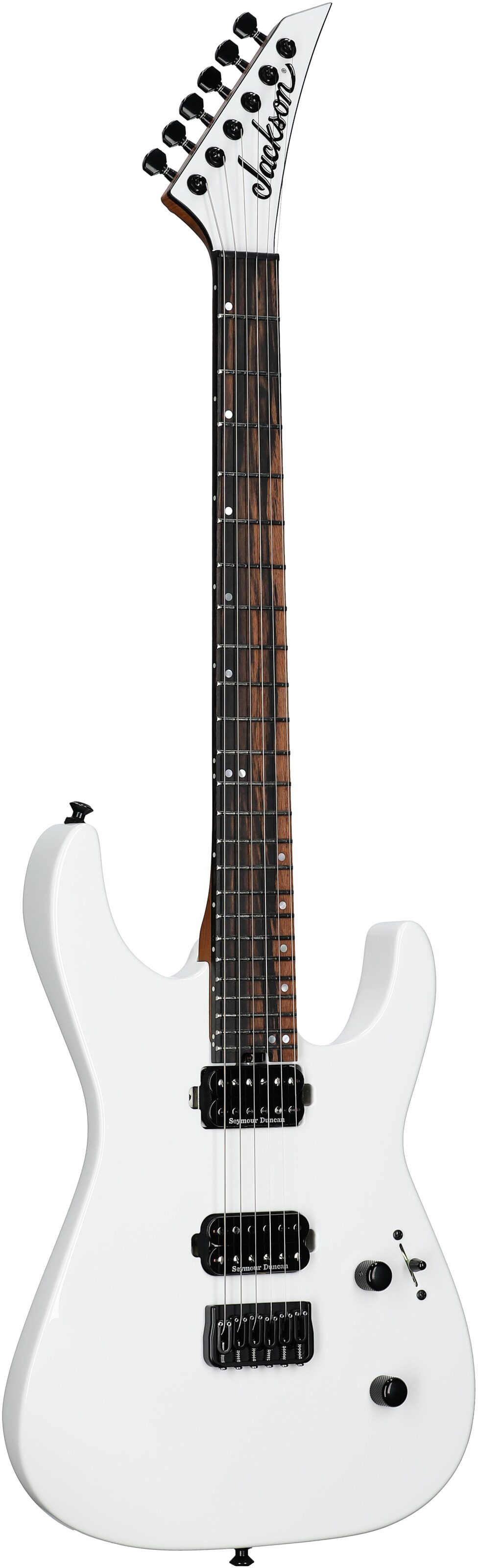 Jackson American Series Virtuoso HT Electric Guitar, (with Case), Snow White, Body Left Front