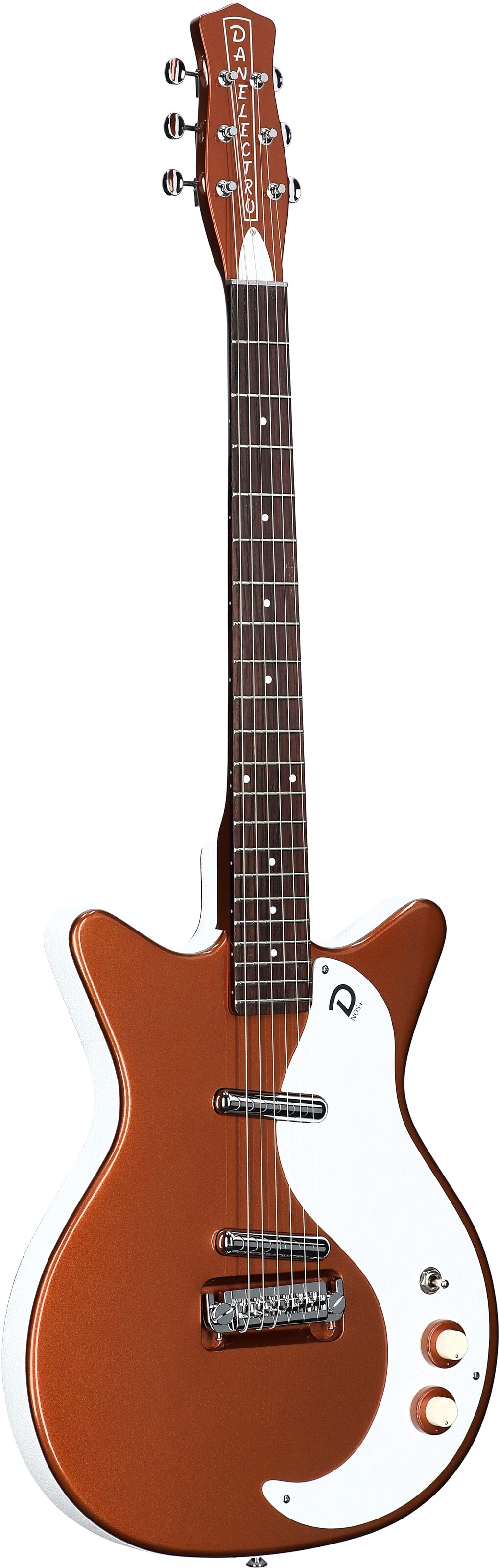 Danelectro '59 MOD NOS Electric Guitar, Copper, Body Left Front