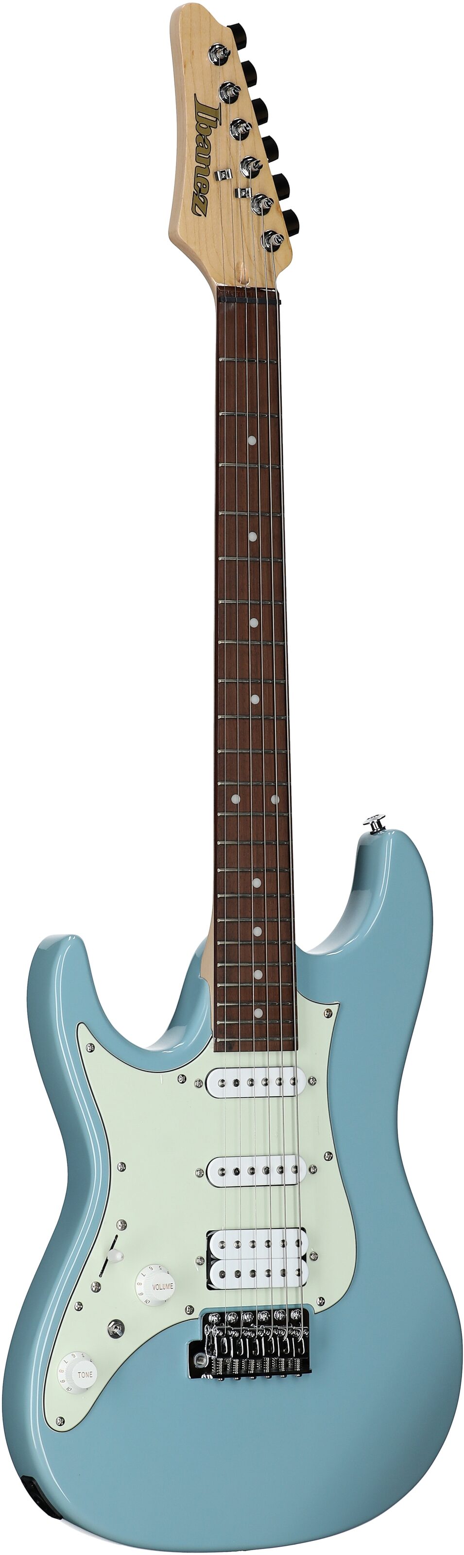 Ibanez AZ Essentials Electric Guitar, Left-Handed, Purist Blue, Body Left Front