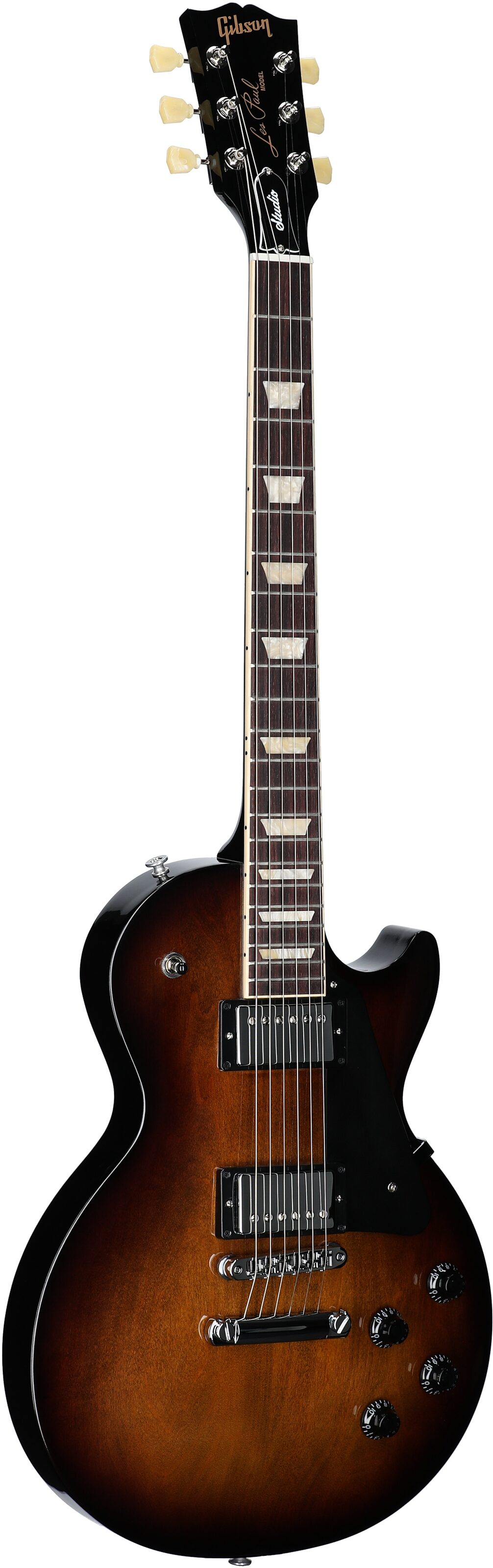 Gibson Les Paul Studio Electric Guitar (with Soft Case), Smokehouse Burst, Body Left Front