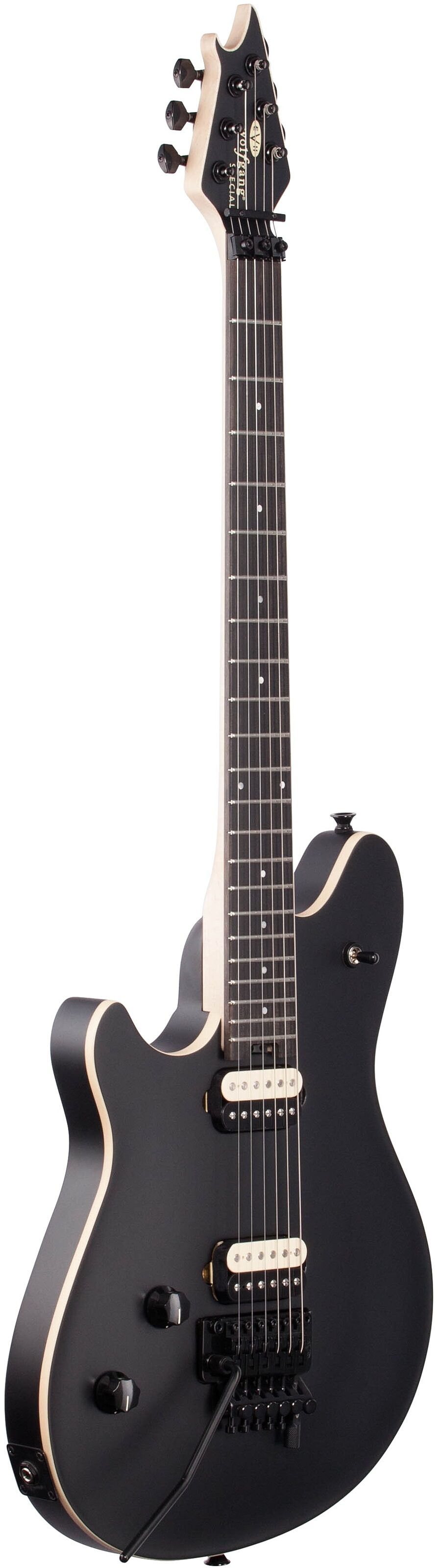 EVH Eddie Van Halen Wolfgang Special Electric Guitar, Left-Handed, Stealth Black, Body Left Front