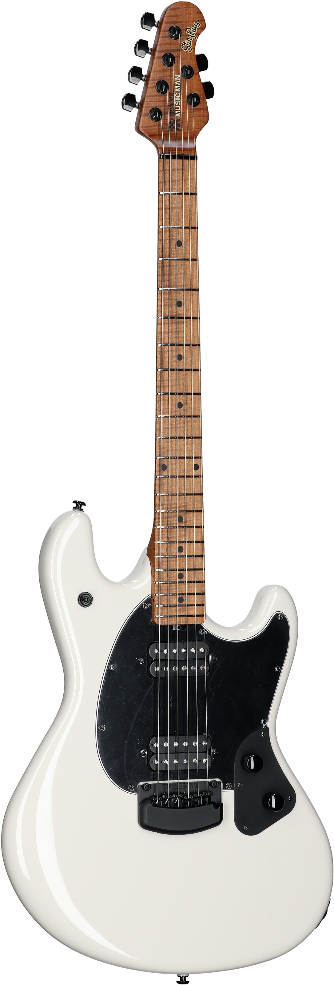 Ernie Ball Music Man StingRay RS Electric Guitar (with Case), Limestone, Body Left Front