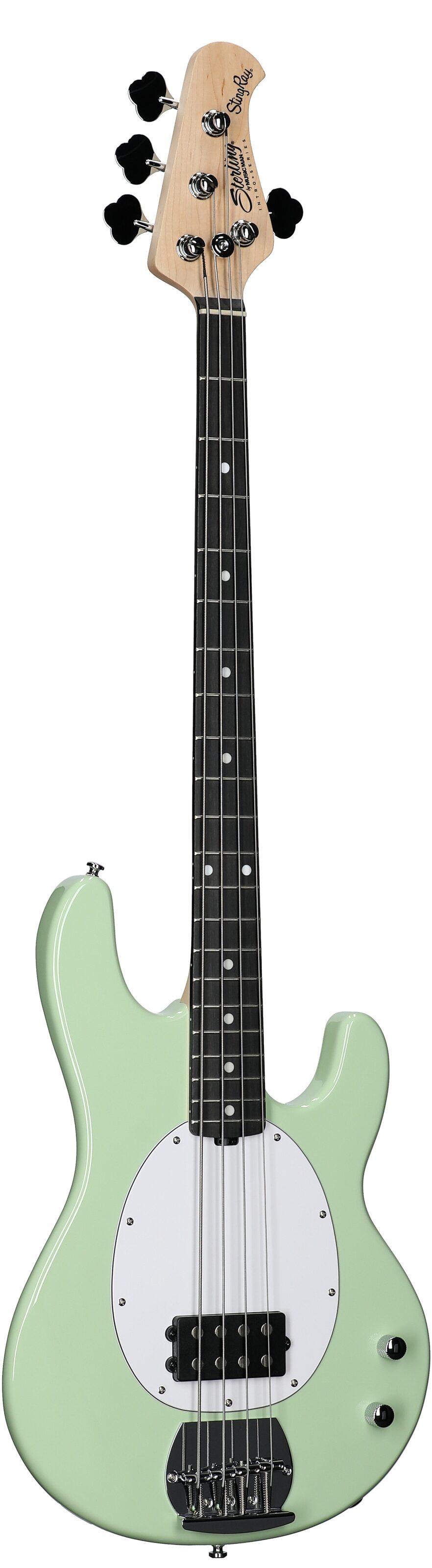 Sterling Intro Series StingRay Electric Bass, Misty Green, Body Left Front