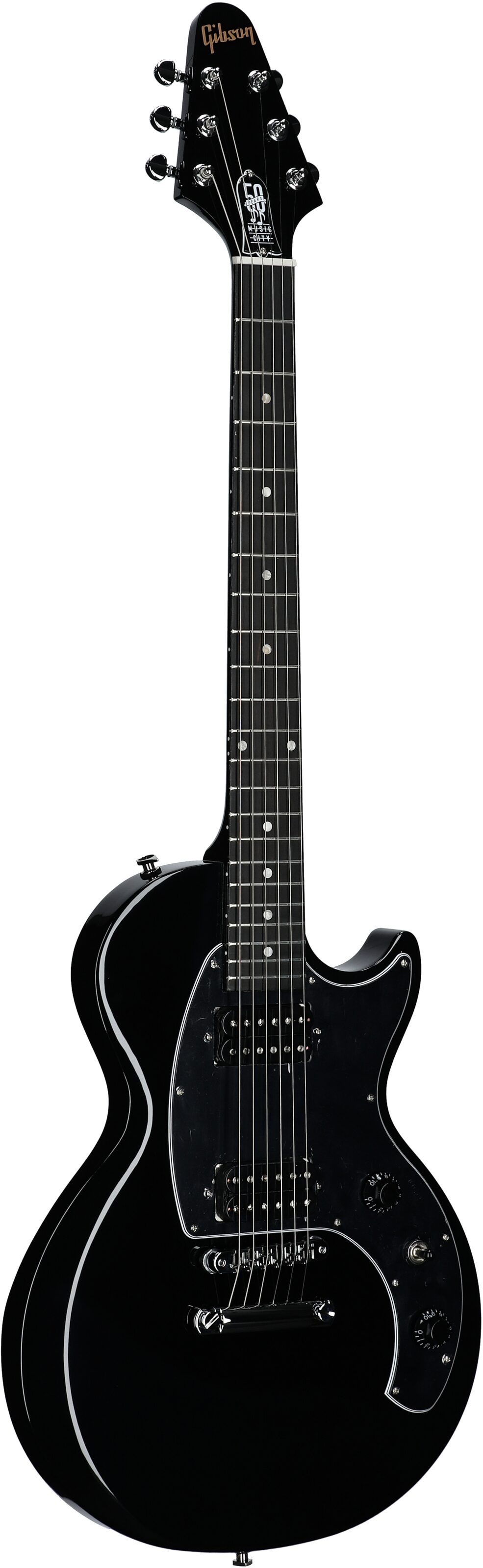 Gibson Limited Edition Les Paul Music City Special 50th Anniversary Electric Guitar (with Soft Case), Ebony, Body Left Front