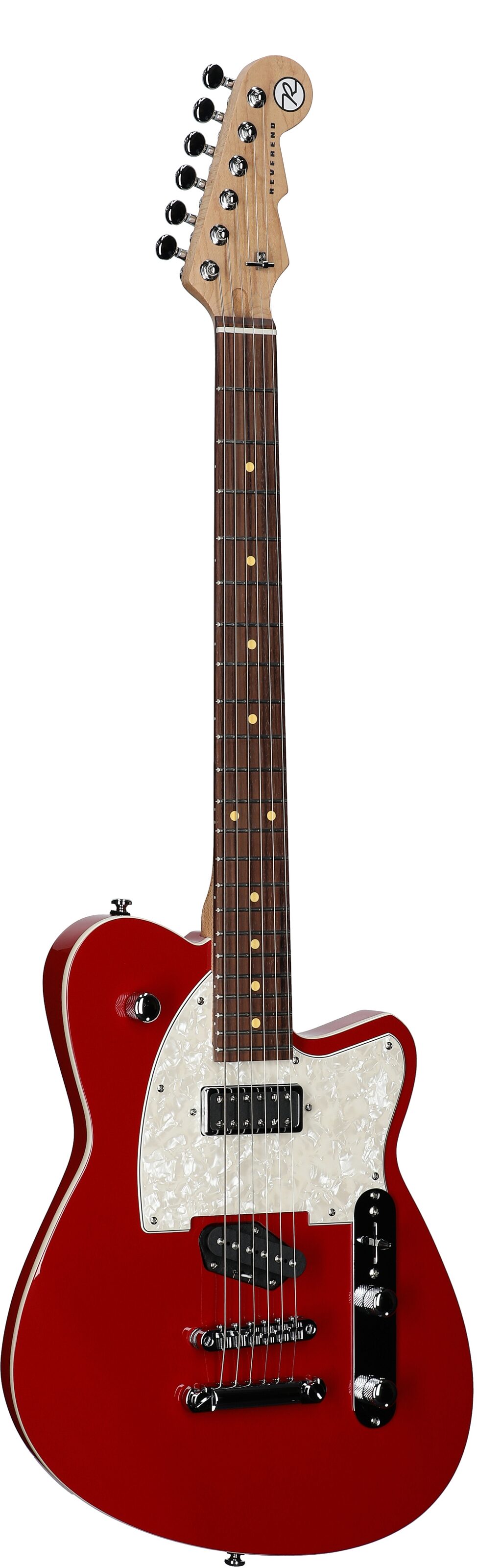 Reverend Buckshot Electric Guitar, Party Red, Body Left Front