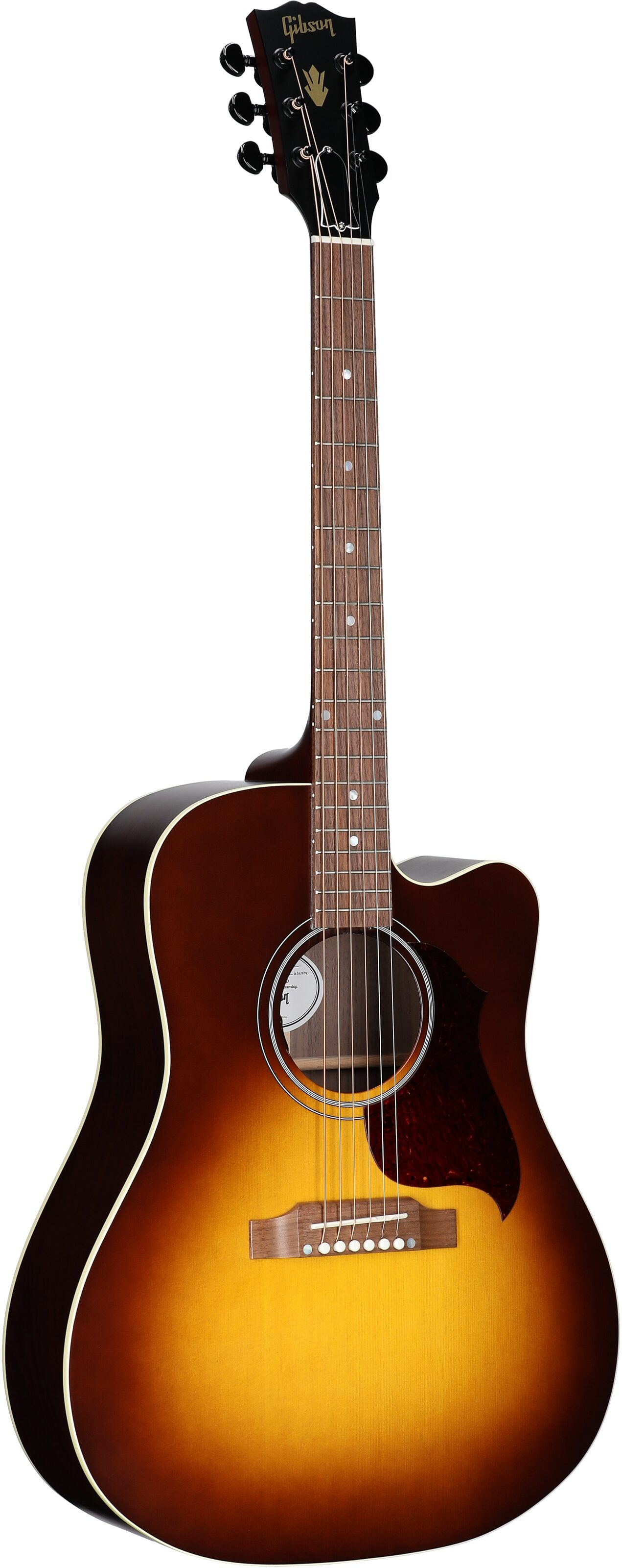 Gibson Limited Edition Exclusive Songwriter Studio EC Acoustic-Electric Guitar (with Soft Case), Vintage Sunburst, Body Left Front