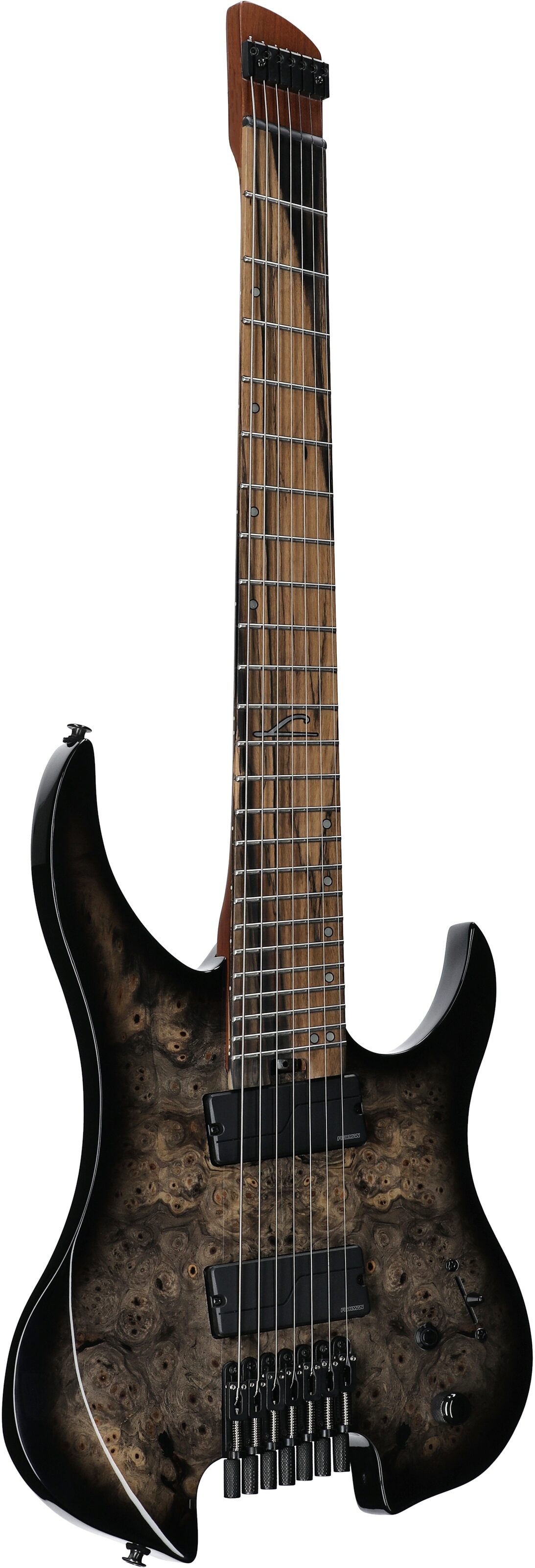 Legator Ghost 7 OD Multi-Scale Guitar, Jupiter Burst, Body Left Front