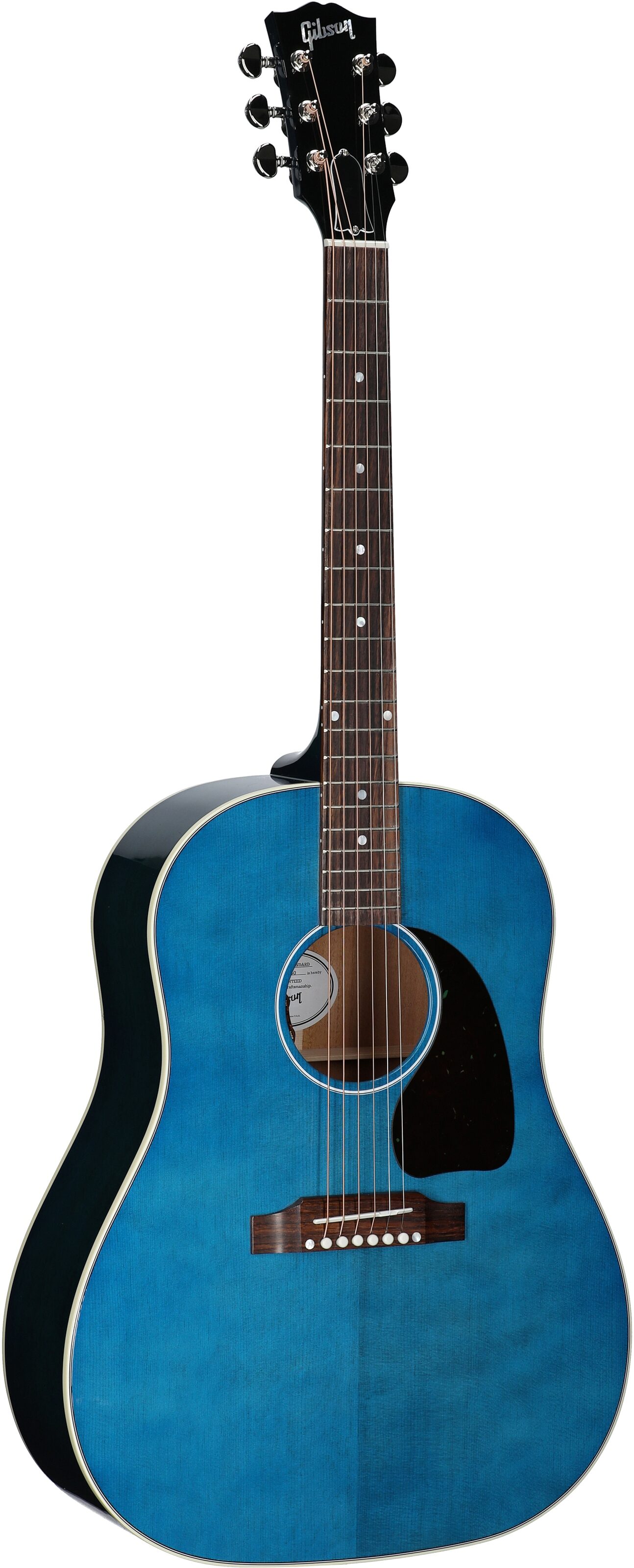 Gibson Limited Edition J-45 Standard Acoustic-Electric Guitar (with Case), Bluebonnet, Open Box (Very Good), Body Left Front