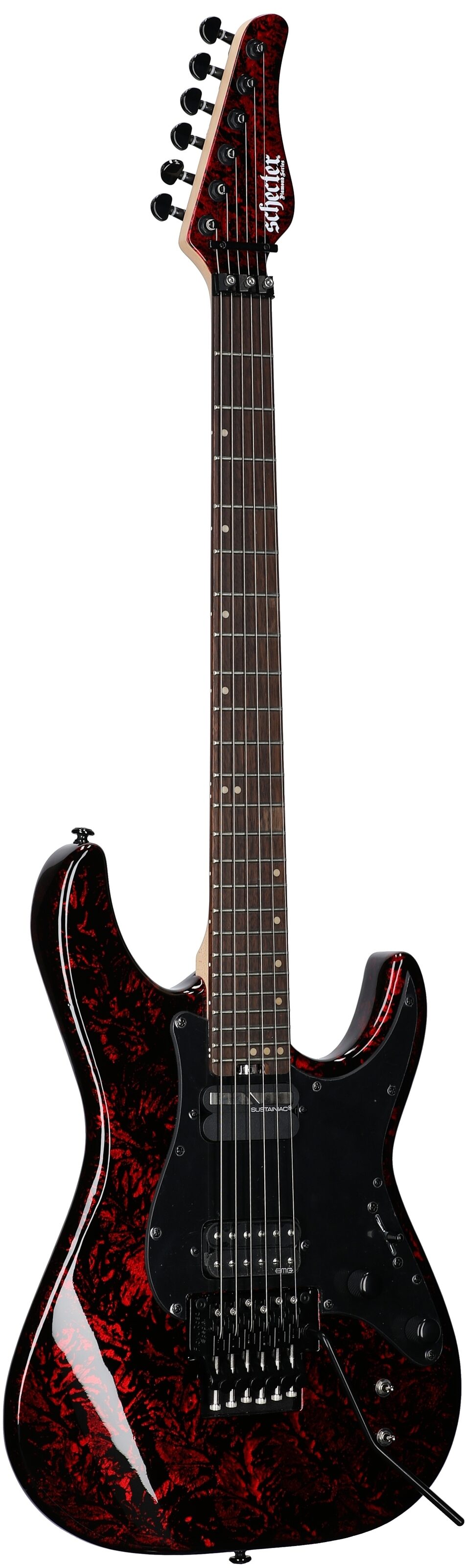 Schecter Sun Valley Super Shredder FR S Electric Guitar, Red Reign, Body Left Front