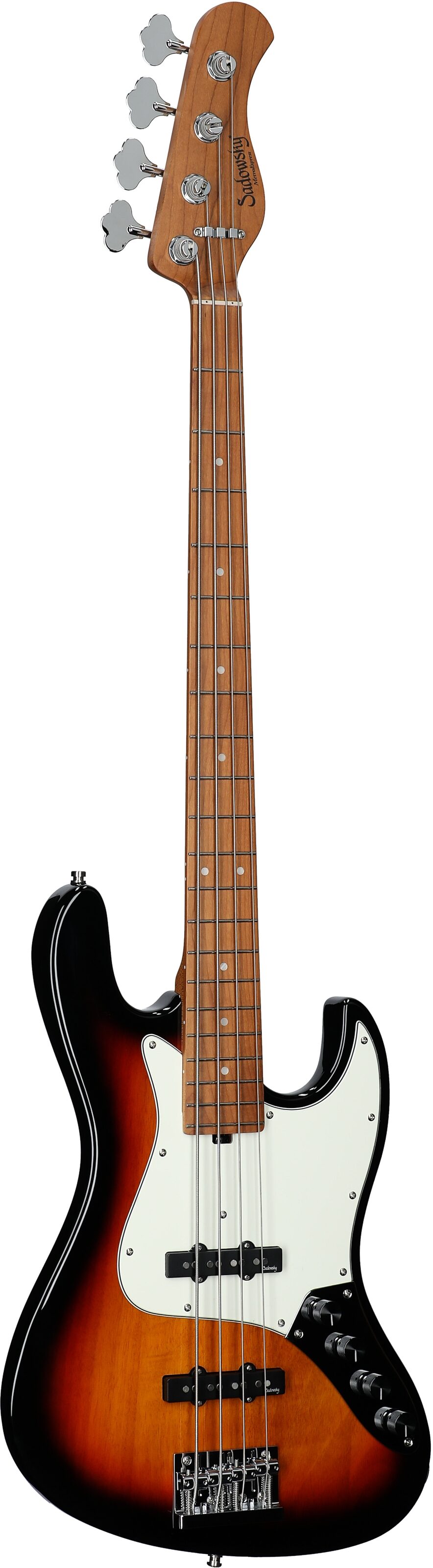 Sadowsky MetroExpress 21-Fret Vintage J/J Electric Bass, Maple Fingerboard, Sunburst, Body Left Front