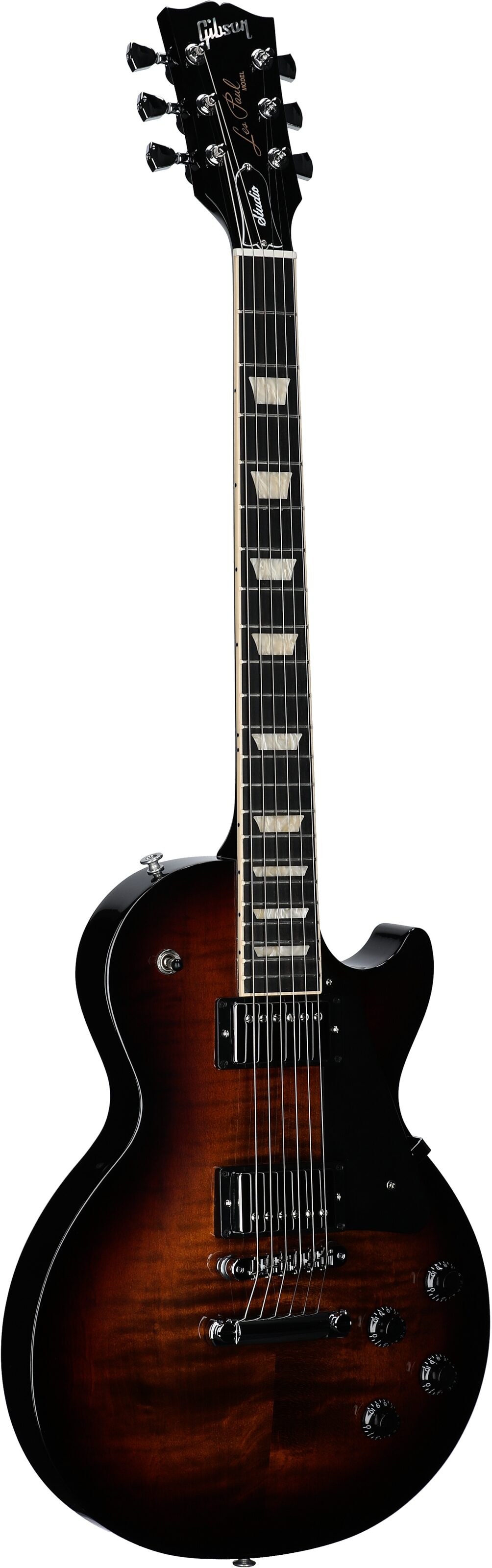 Gibson Exclusive Les Paul Studio Session Electric Guitar (with Soft Case), Smokehouse, Body Left Front