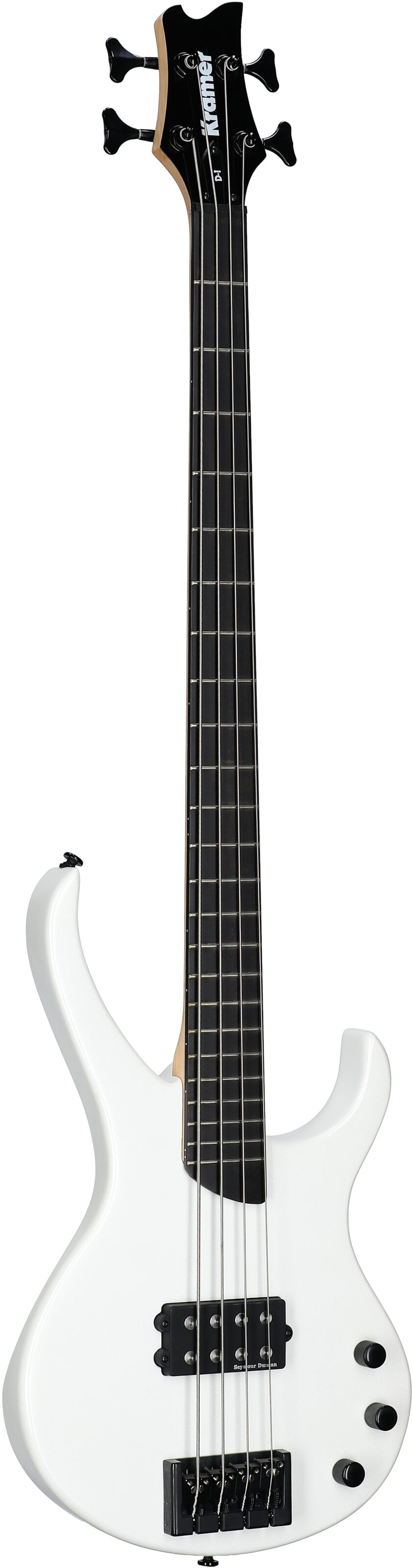 Kramer Disciple D-1 Electric Bass, Pearl White, Body Left Front