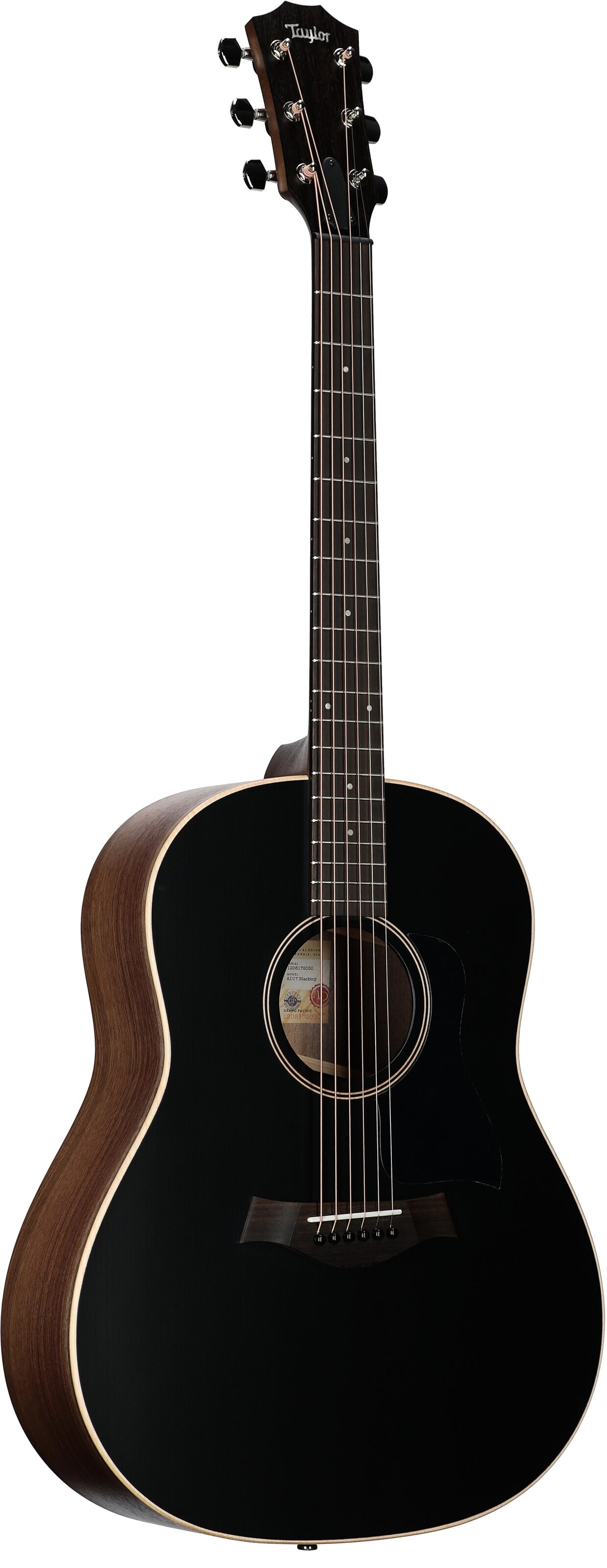Taylor AD17 American Dream Blacktop Acoustic Guitar (with Aerocase), Blacktop, Body Left Front