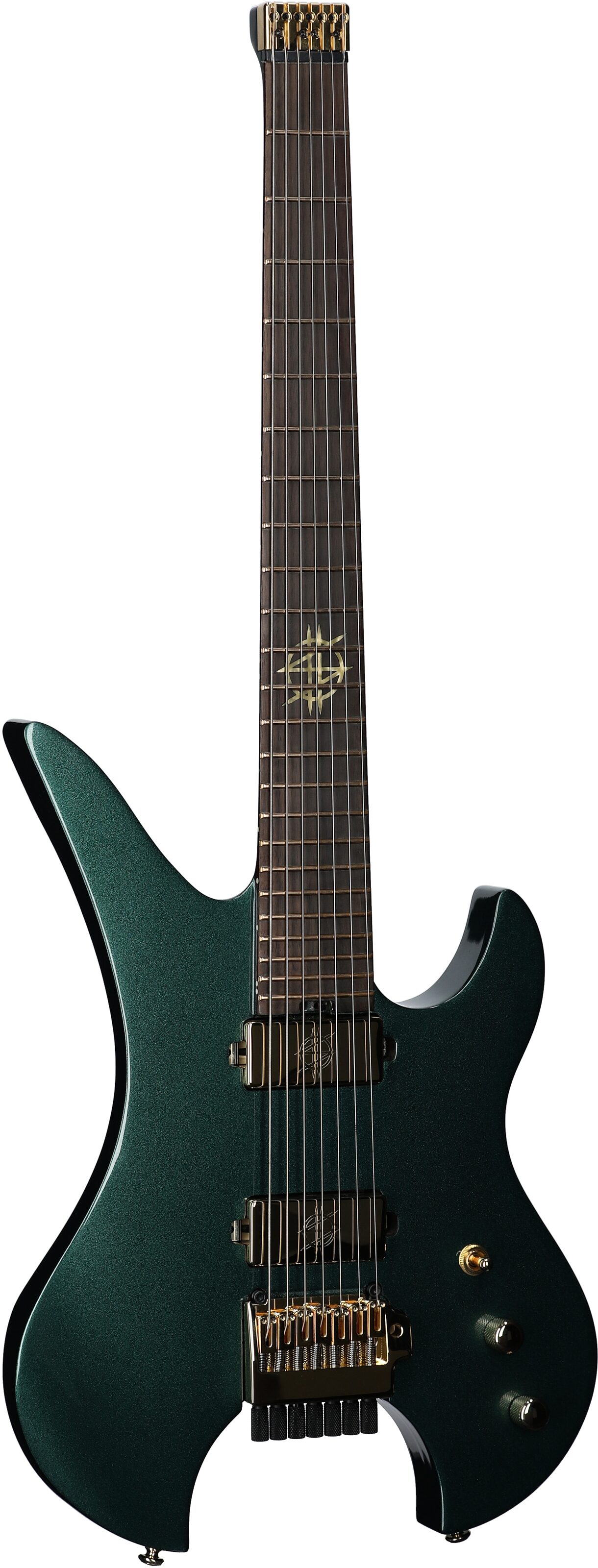 Schecter Synyster Gates 7 Headless Electric Guitar, 7-String, Oak Green Metallic, Body Left Front