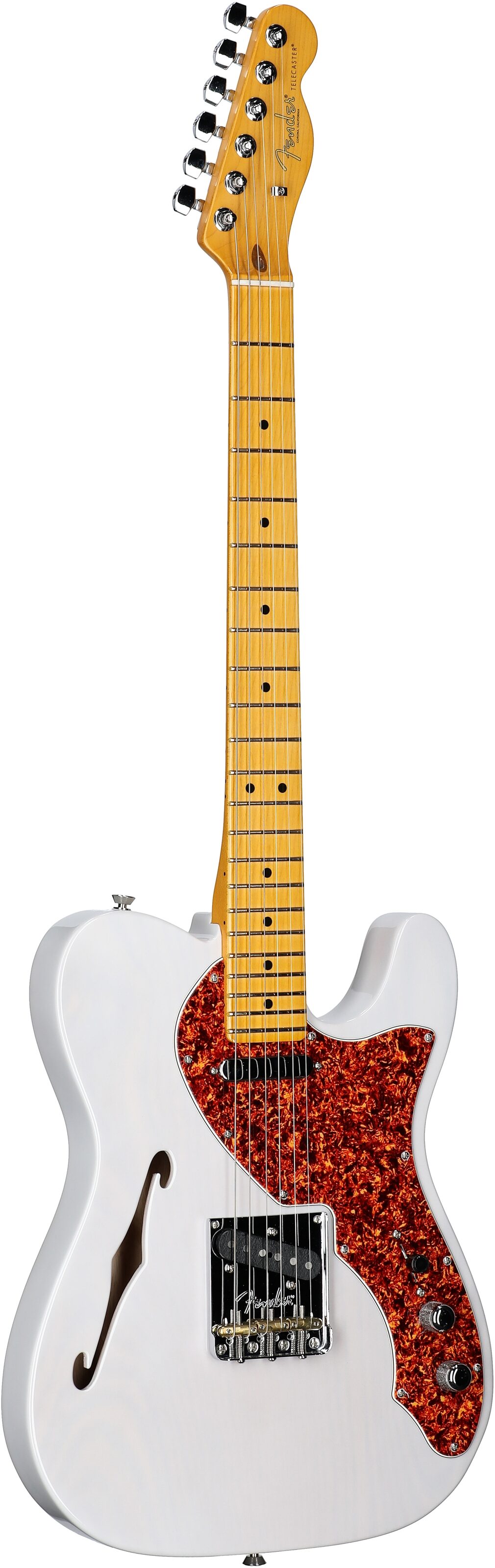 Fender Limited Edition American Pro II Telecaster Thinline Electric Guitar (with Case), White Blonde, Body Left Front