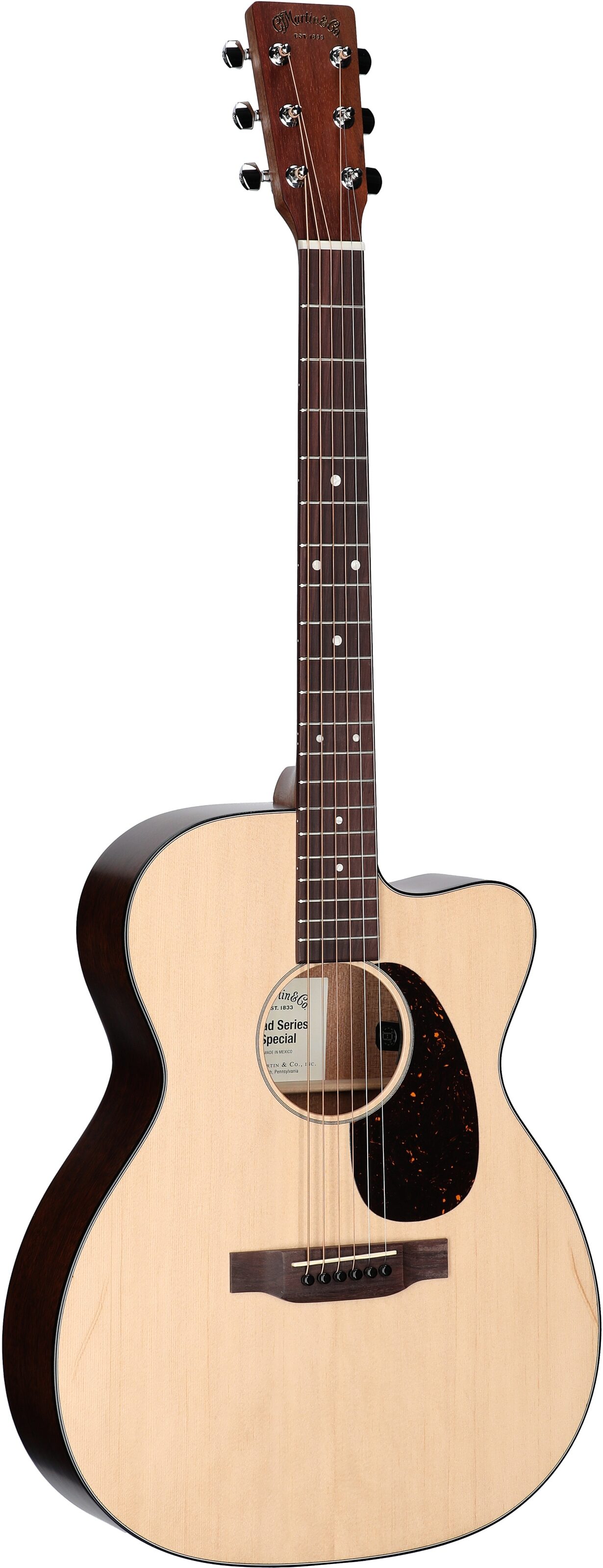 Martin OMC-10E Special Acoustic-Electric Guitar, New, Body Left Front