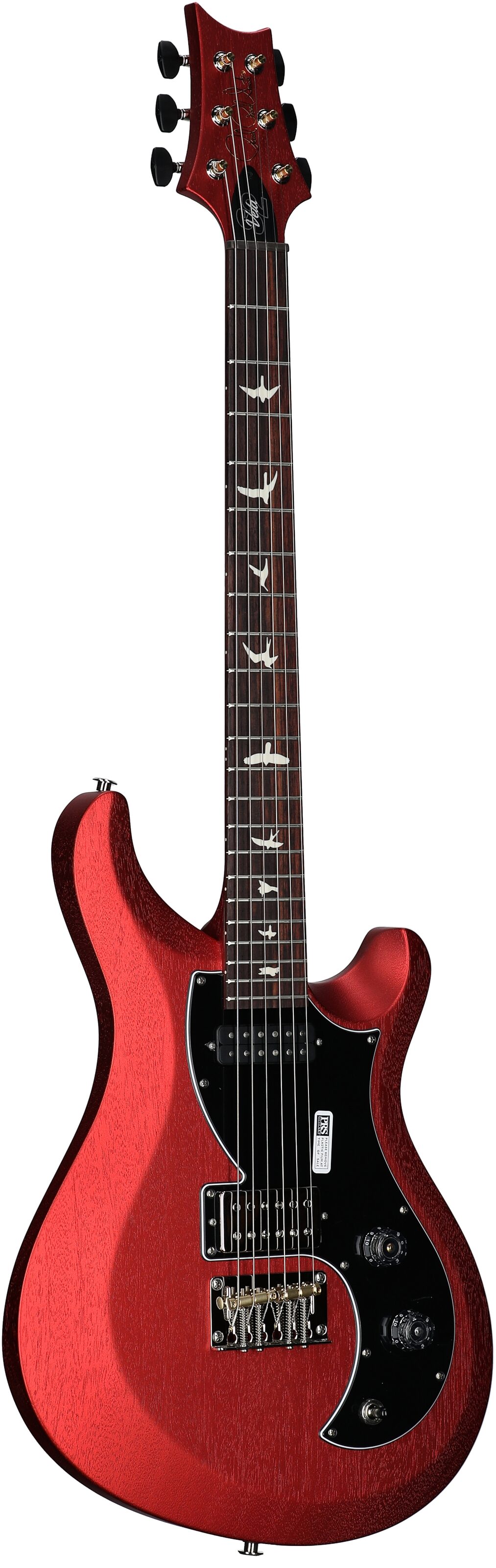 PRS Paul Reed Smith S2 Vela Satin Electric Guitar (with Gig Bag), Satin Red Apple Metallic, Body Left Front