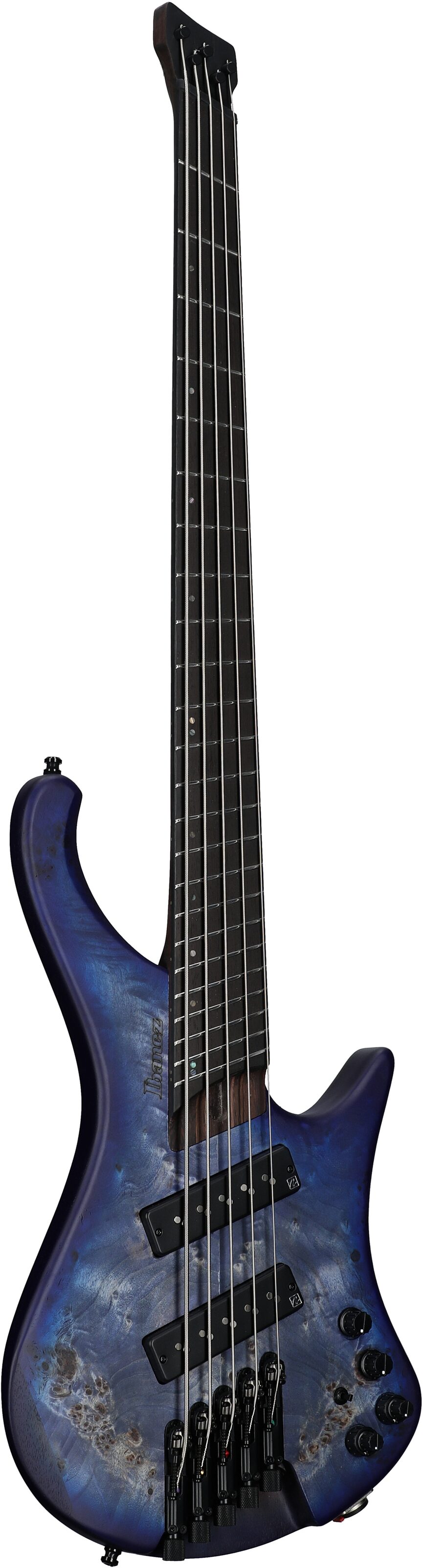 Ibanez EHB1505MS Bass Guitar, 5-String (with Gig Bag), Pacific Blue Burst, Body Left Front