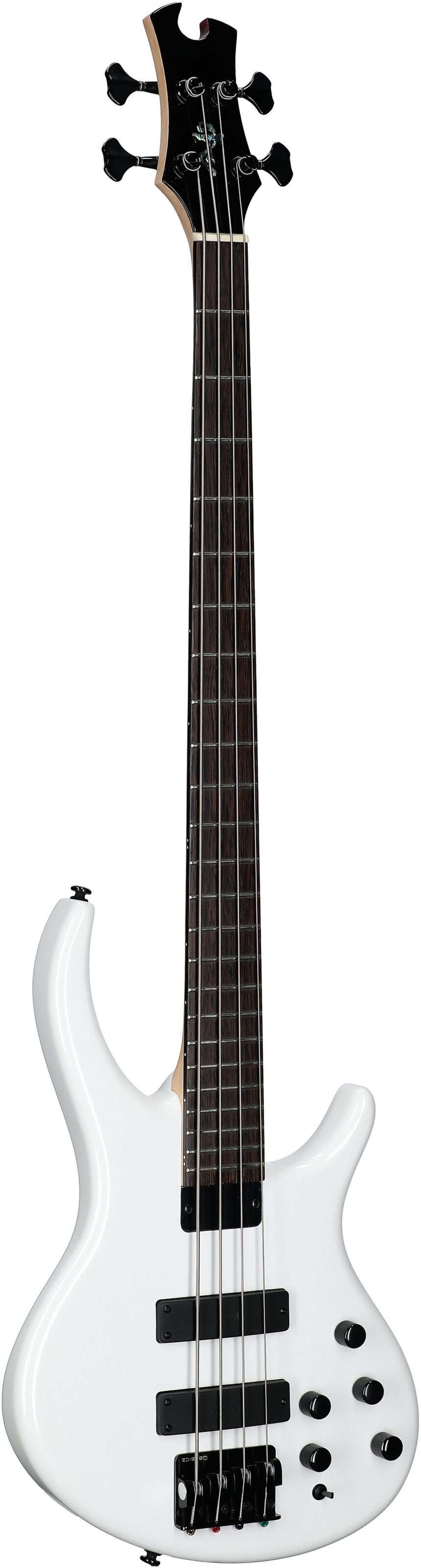 Tobias Killer B IV Bass Guitar (with Gig Bag), White Pearl, Body Left Front