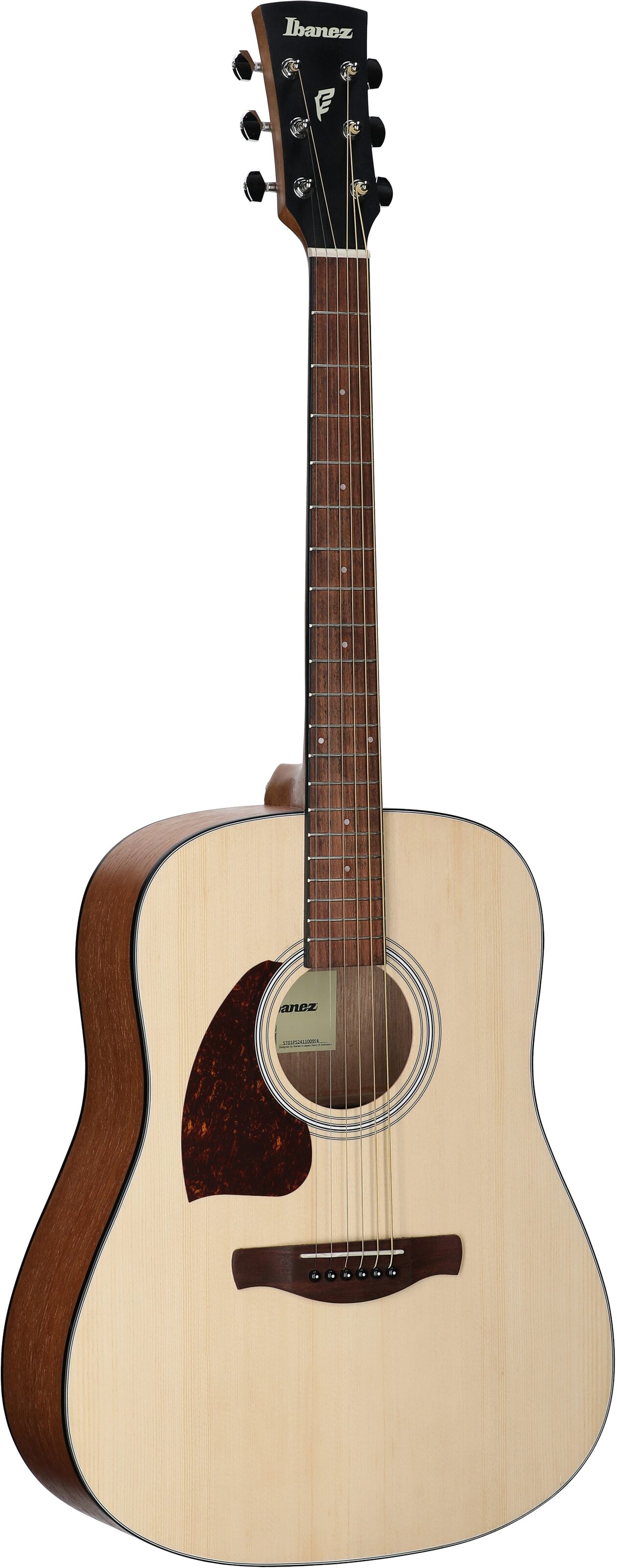 Ibanez PF50L Acoustic Guitar, Left-Handed, Open Pore Natural, Body Left Front