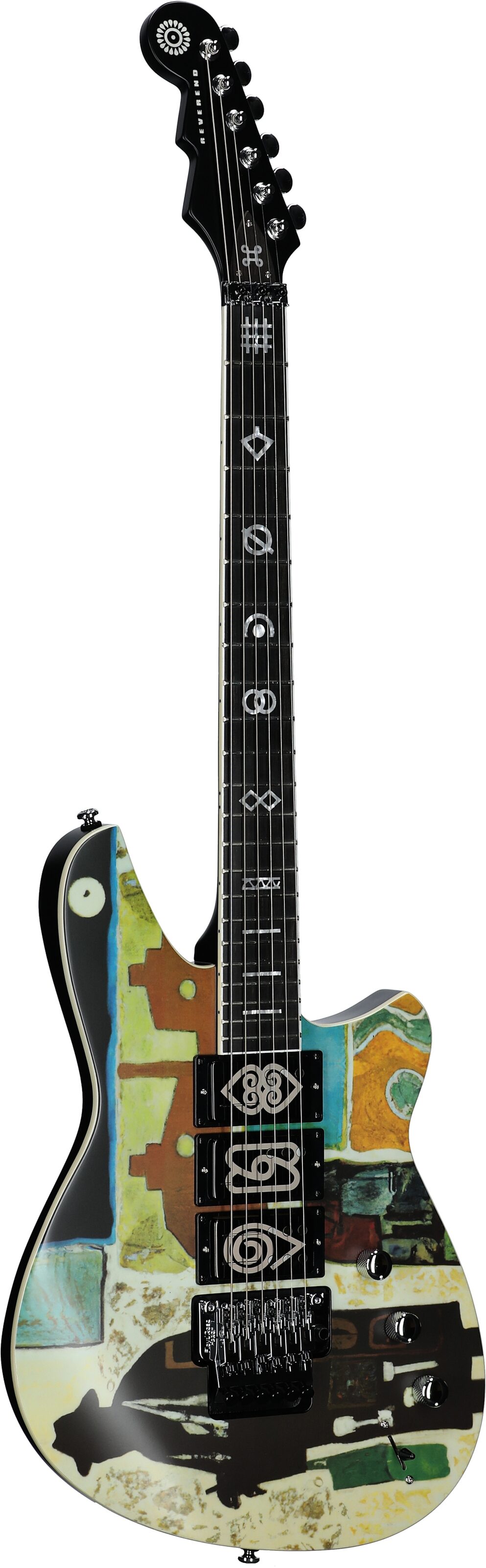 Reverend Vernon Reid Signature Totem Electric Guitar, Mystery Tramp, Body Left Front