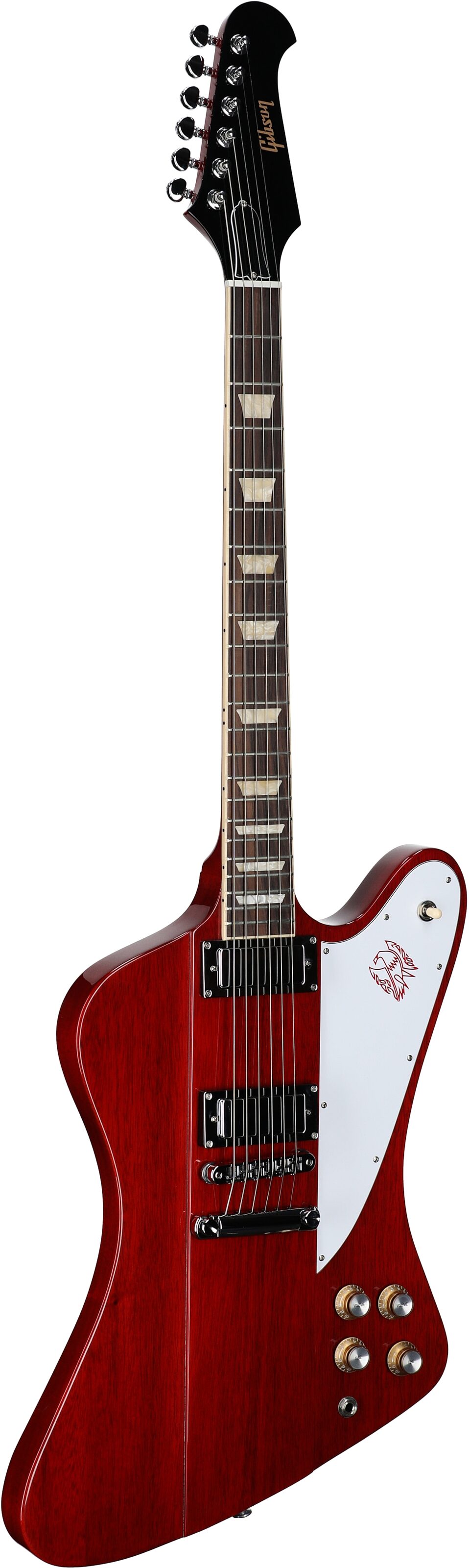 Gibson Firebird Platypus Electric Guitar (with Case), Vintage Cherry, Body Left Front
