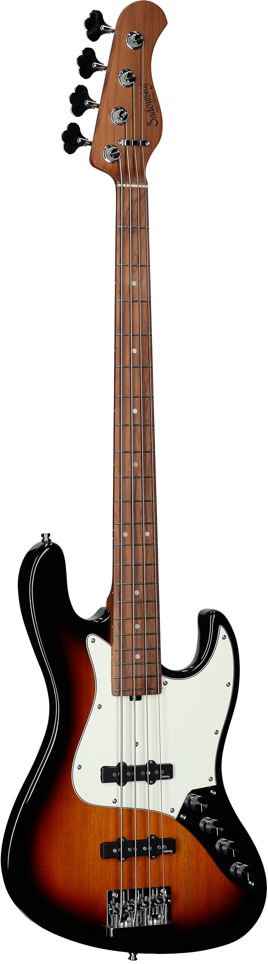 Sadowsky MetroExpress 21-Fret Vintage J/J Electric Bass, with Morado Fingerboard (with Gig Bag), Sunburst, Body Left Front