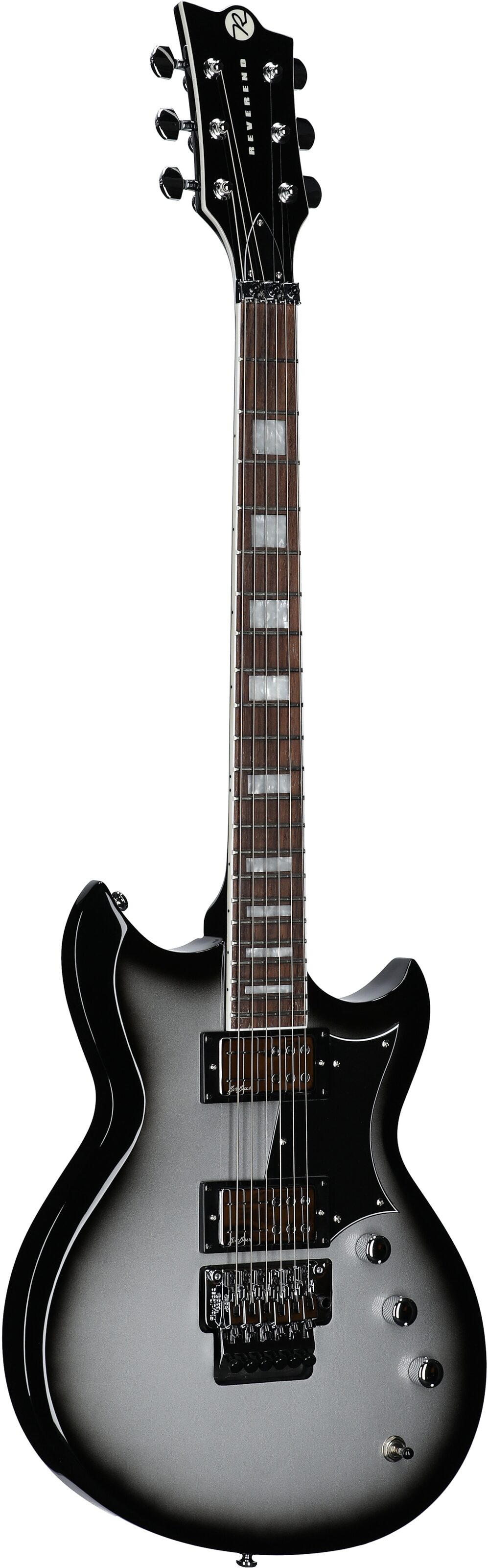 Reverend Bob Balch Signature FR Electric Guitar, Silver Burst, Body Left Front