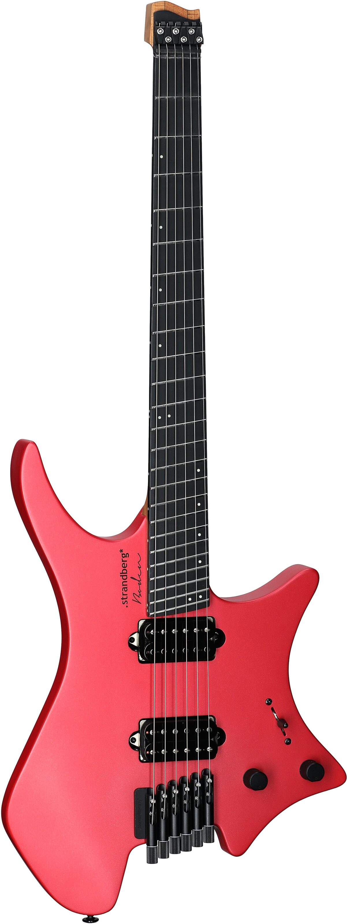 Strandberg Boden Metal NX 6 Electric Guitar (with Gig Bag), Blood Red, Body Left Front