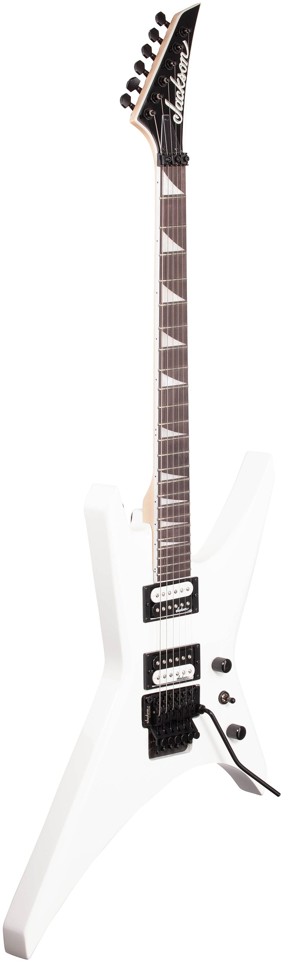 Jackson JS Series Warrior JS32 Electric Guitar, Amaranth Fingerboard, Snow White, Body Left Front
