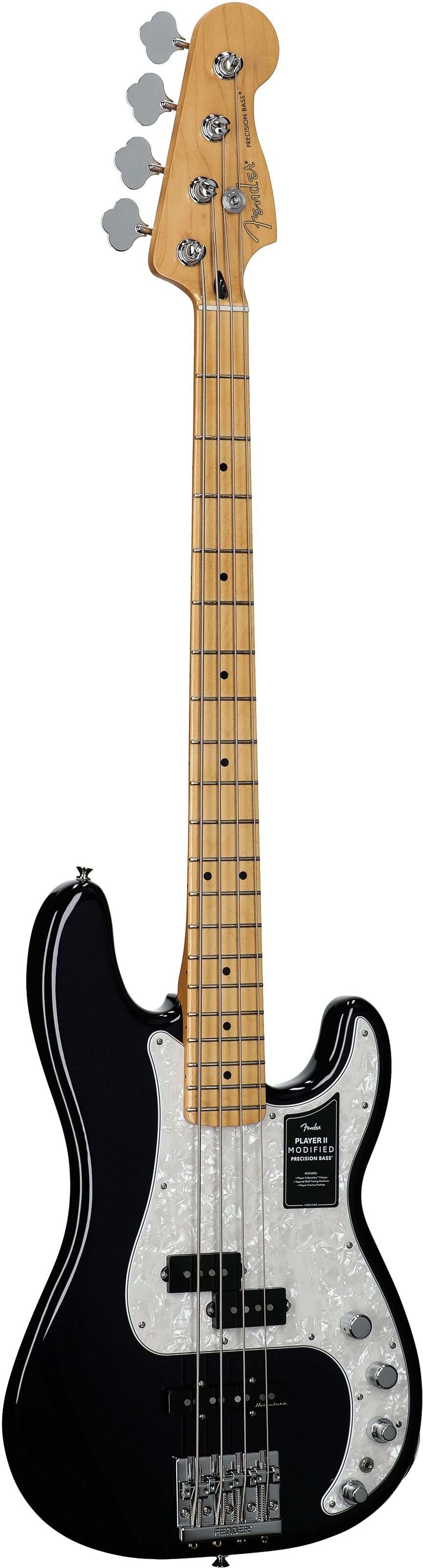 Fender Player II Modified Active Precision Electric Bass, Maple Fingerboard (with Gig Bag), Dusk, Body Left Front