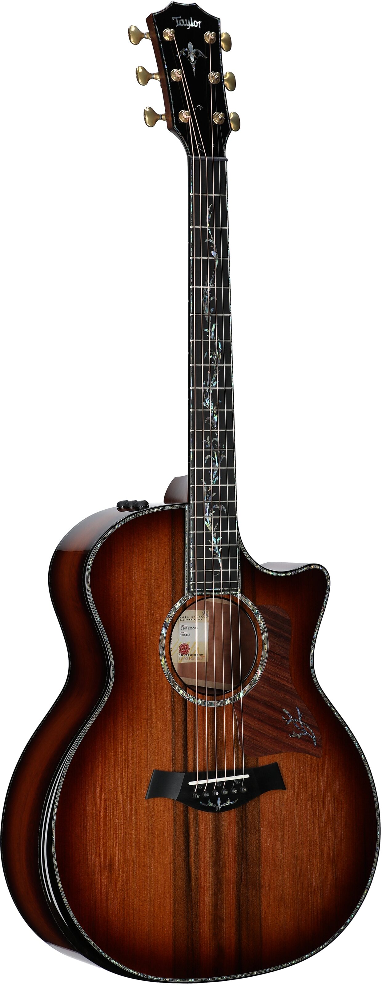 Taylor PS14ce Urban Ironbark Grand Auditorium Acoustic-Electric Guitar (with Case), Shaded Edgeburst, Body Left Front