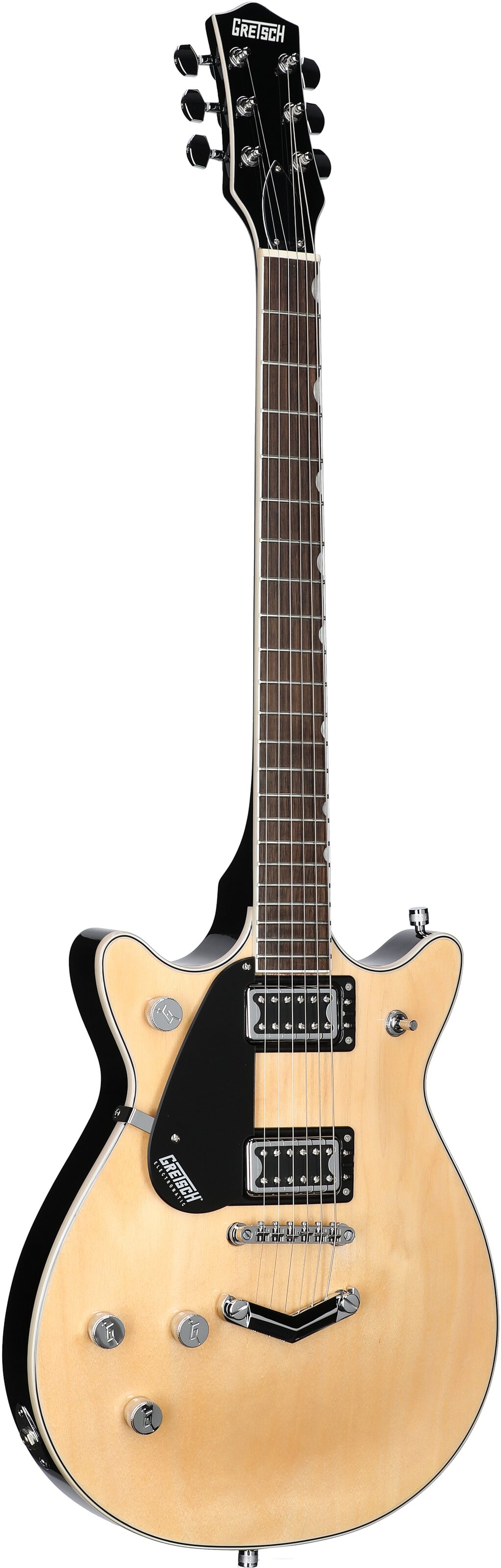 Gretsch G5222-LH Electromatic Double Jet BT Electric Guitar, Left-Handed, Natural, Body Left Front