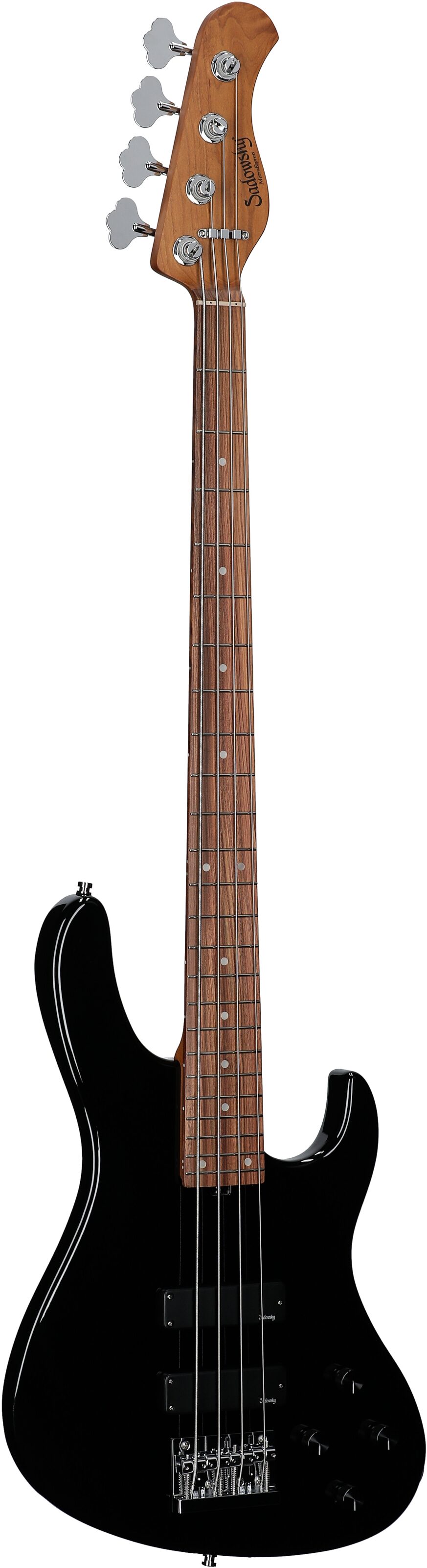 Sadowsky MetroExpress MS4 Modern Electric Bass, Morado Fingerboard (with Gig Bag), Black, Body Left Front