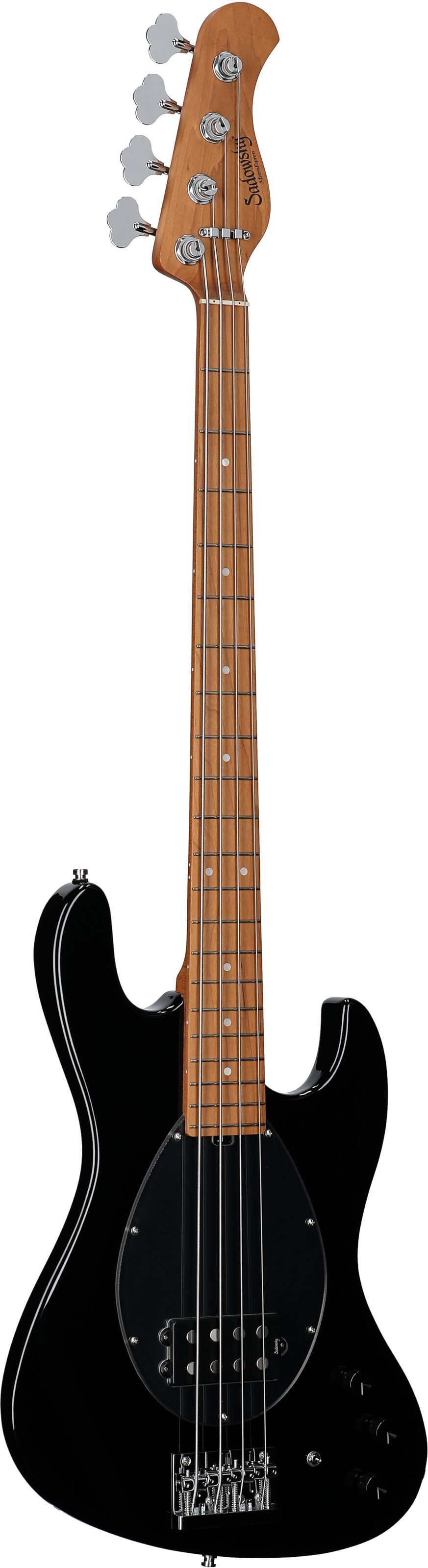 Sadowsky MetroExpress MV4 Electric Bass, with Maple Fingerboard, Black, Body Left Front