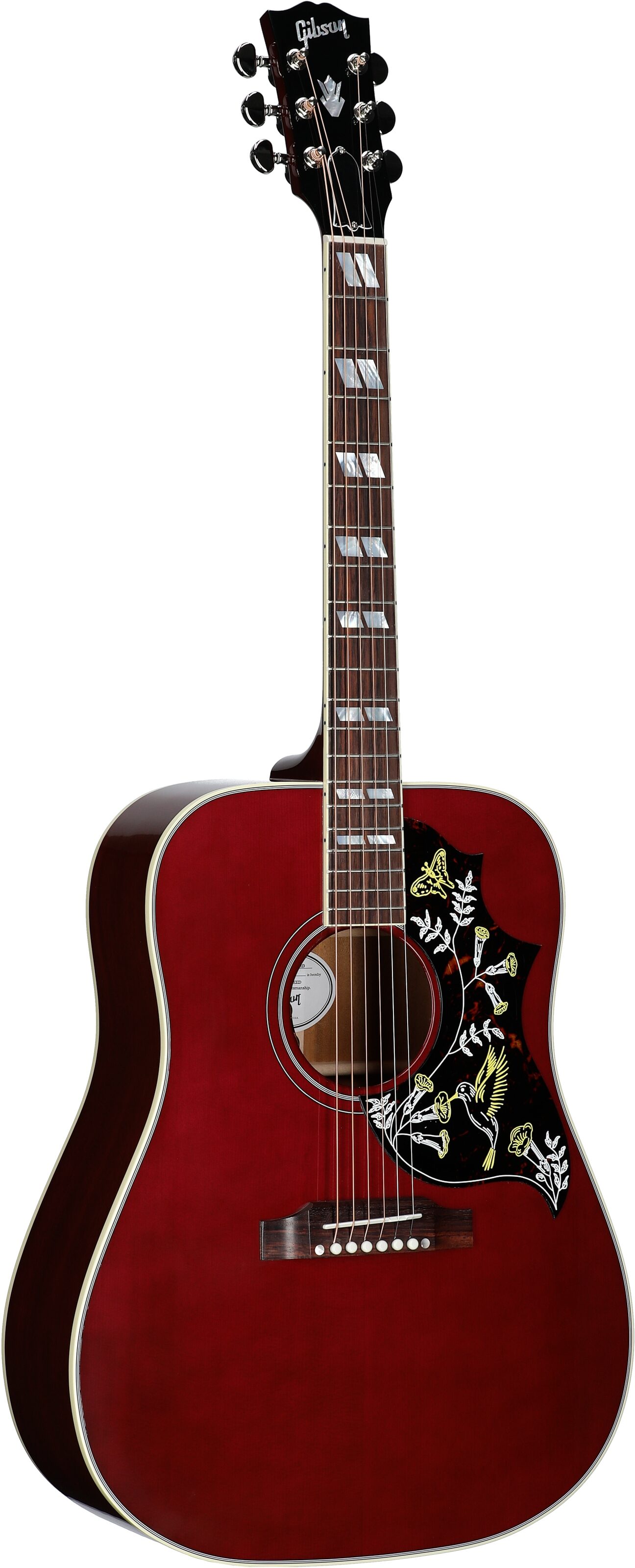 Gibson Limited Edition Hummingbird Standard Acoustic-Electric Guitar (with Case), Wine Red, Body Left Front