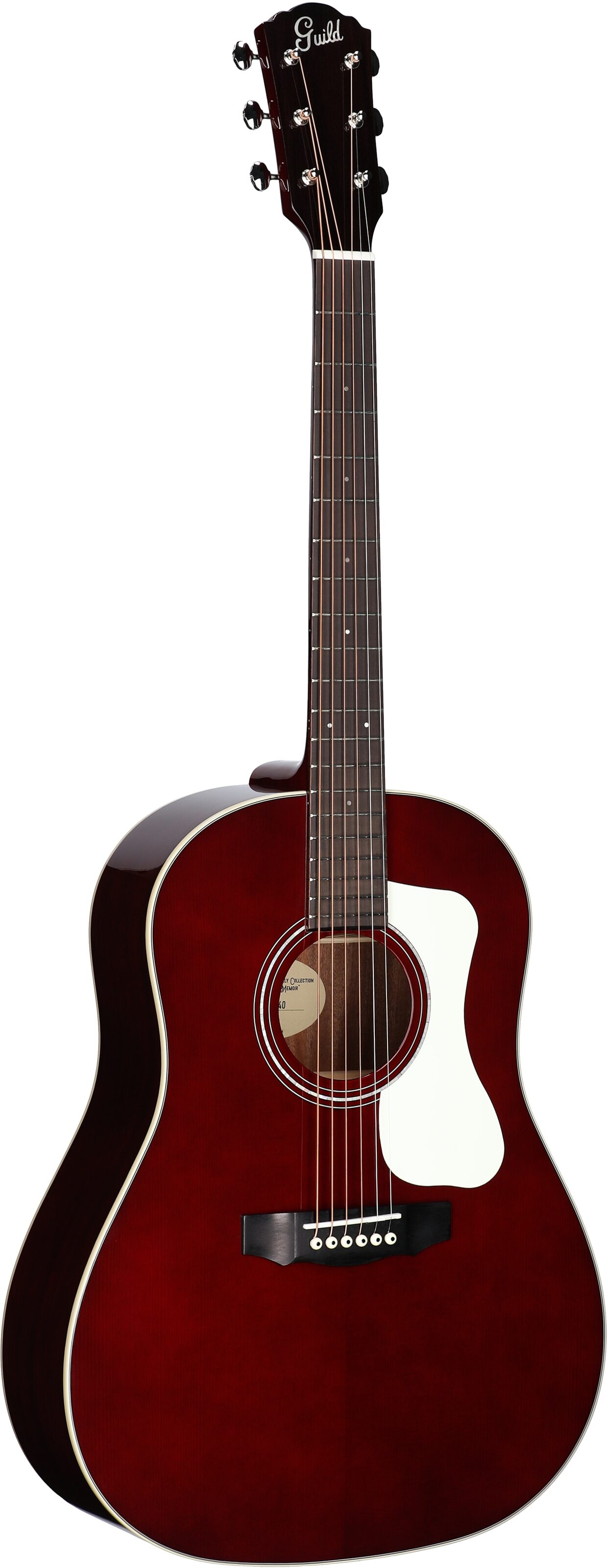 Guild DS-240 Dreadnought Acoustic Guitar, Wine Red, Body Left Front
