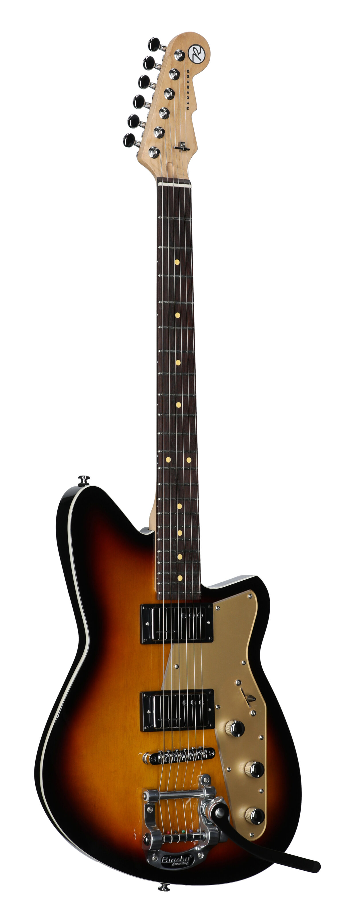 Reverend Jetstream HCB Electric Guitar, 3-Tone Burst, Body Left Front