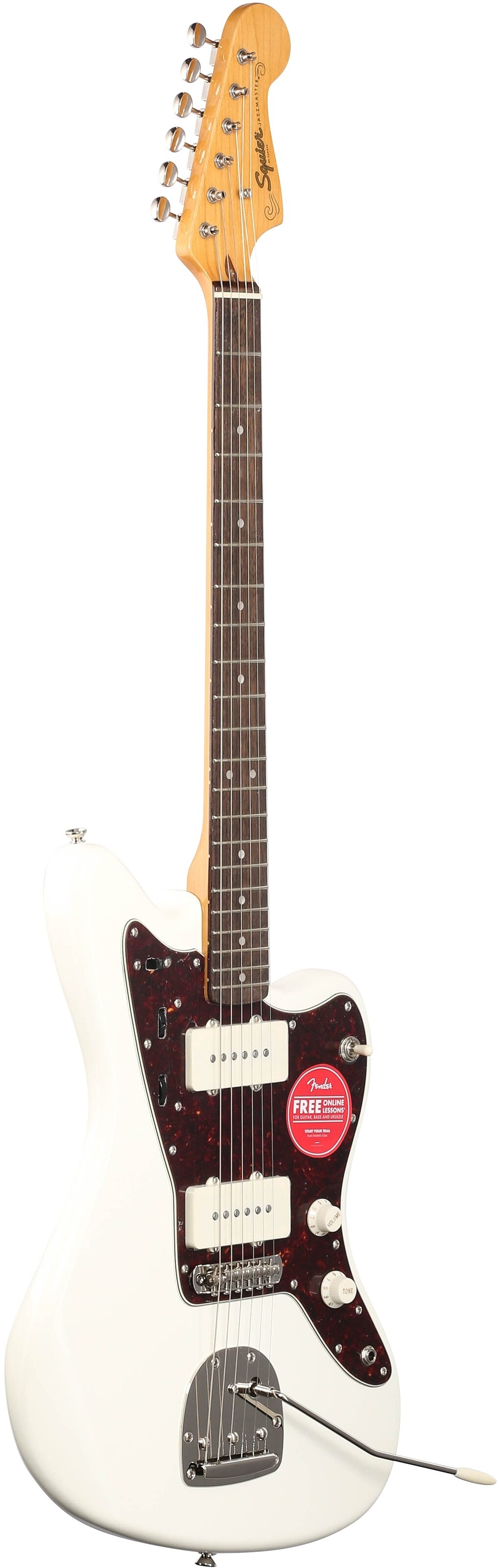 Squier Classic Vibe '60s Jazzmaster Electric Guitar, with Laurel Fingerboard, Olympic White, Body Left Front