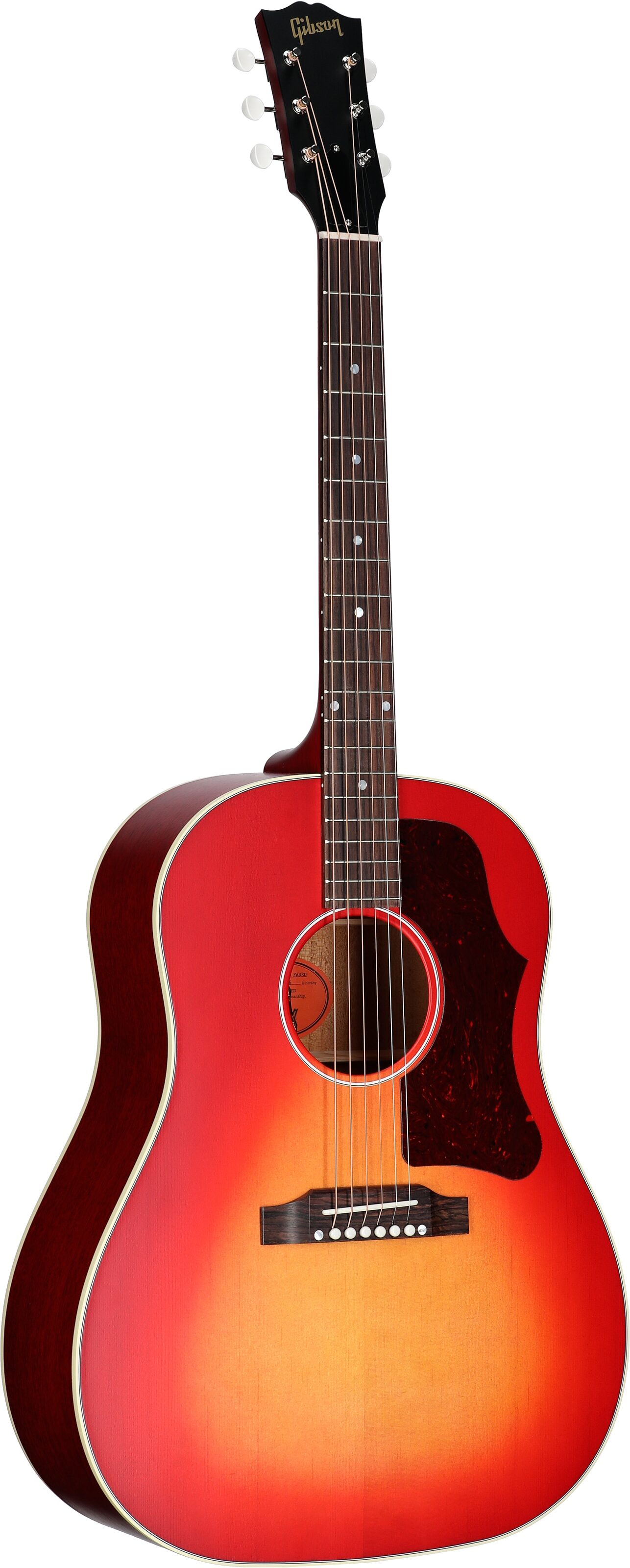 Gibson Exclusive J45 50s Faded Acoustic-Electric Guitar (with Case), Vintage Cherry Sunburst, Body Left Front