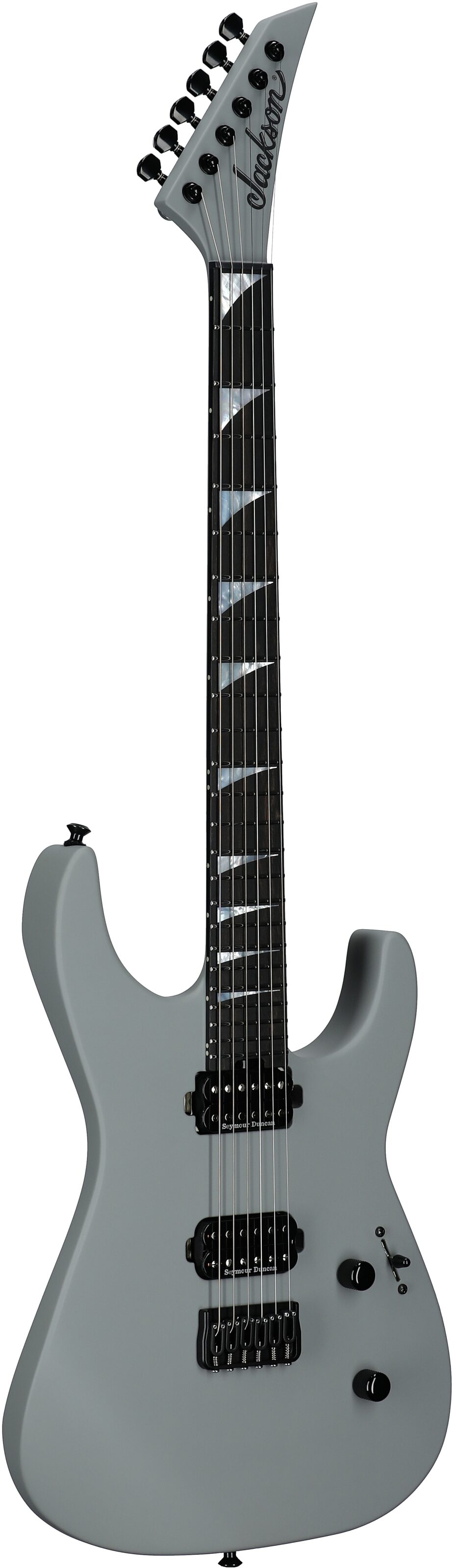 Jackson American Series Soloist SL2 DX HT Electric Guitar (with Case), Satin Porsche Gray, Body Left Front