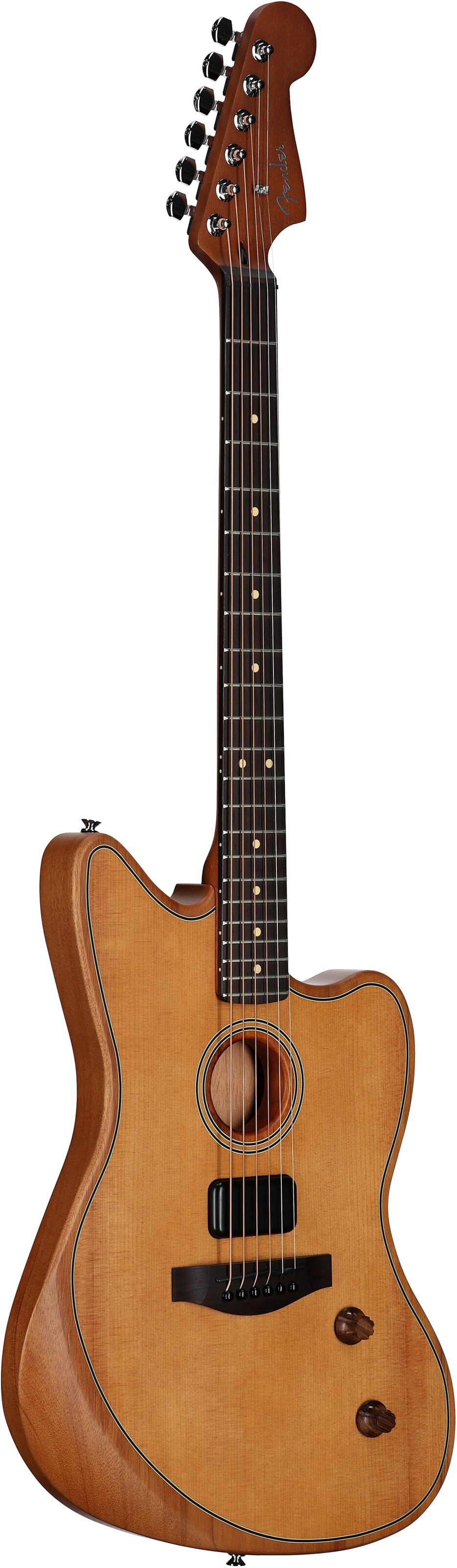Fender Acoustasonic Standard Jazzmaster Acoustic-Electric Guitar, Aged Natural, Body Left Front