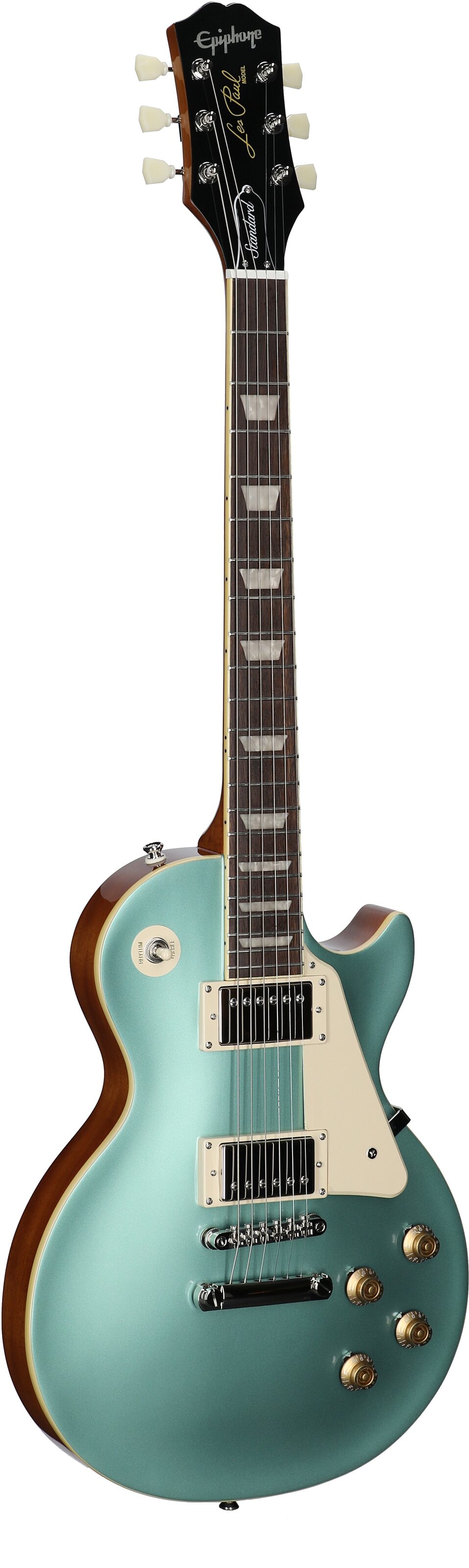 Epiphone Inspired by Gibson Les Paul Standard '50s Electric Guitar (with Gig Bag), Inverness Green, Body Left Front